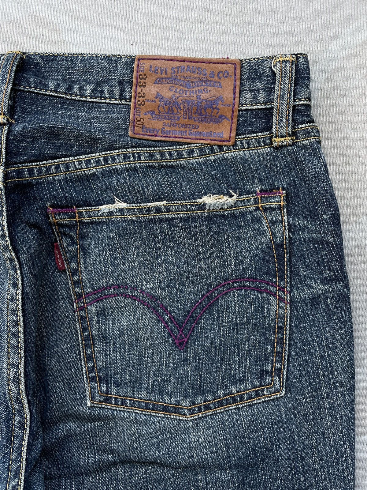 Le Grande Bleu (L.G.B.) Levis 507 Jeans (LG139) Size US 32 / EU 48 - 8 Thumbnail