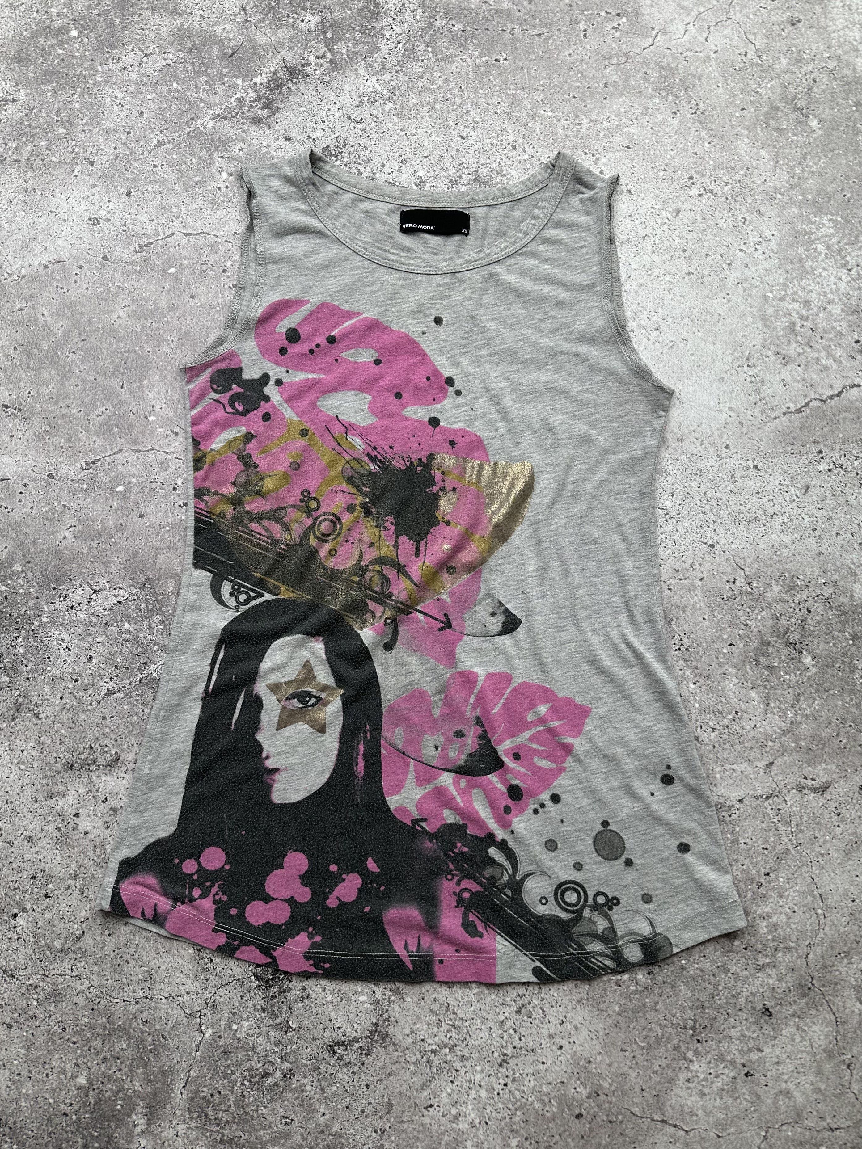 Japanese Brand Vintage Tank Top C120(V548)(E8) Size XS / US 0-2 / IT 36-38 - 1 Thumbnail