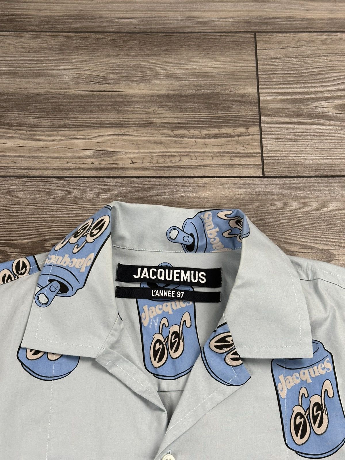 Jacquemus Jacquemus Blue La Chemise Jean Soda Can Short Sleeve Shirt Size US M / EU 48-50 / 2 - 4 Thumbnail
