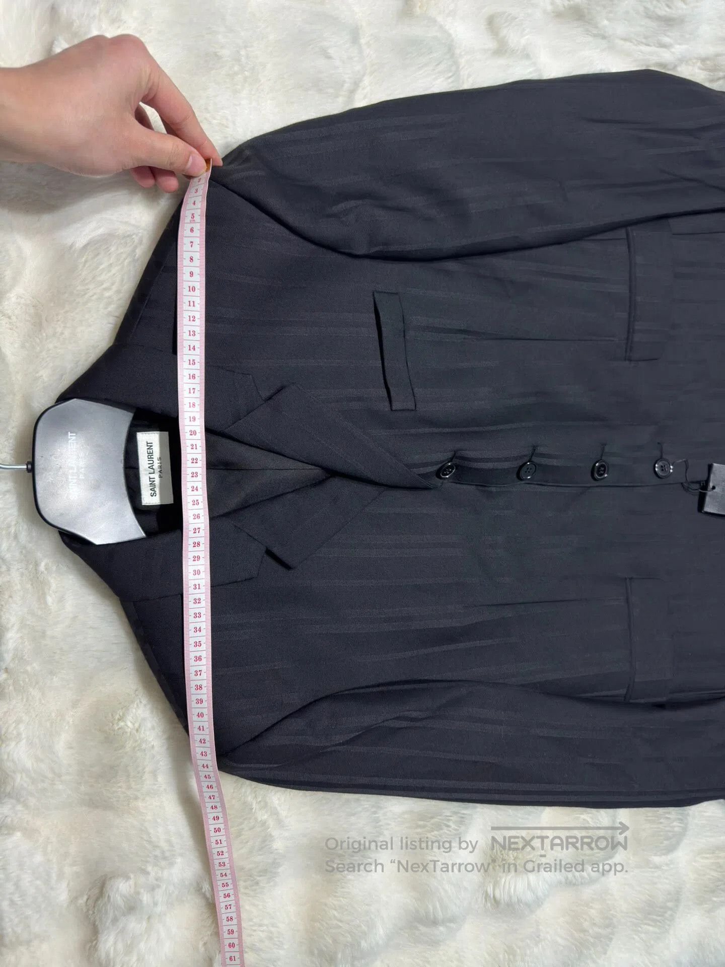 Saint Laurent Paris Saint Laurent Paris Dark striped suit suit| Size US M / EU 48-50 / 2 - 7 Thumbnail