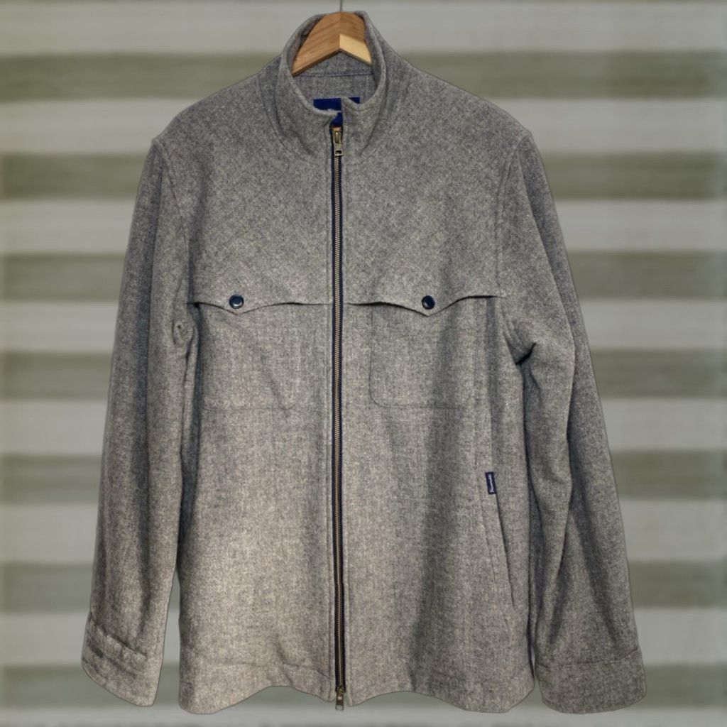 Faconnable VINTAGE Façonnable Men's Full Zip Jacket 100% Wool Gray L Wool Jacket Mens Size L Gray Classic Designer City Tweed Pockets Size US L / EU 52-54 / 3 - 1 Thumbnail