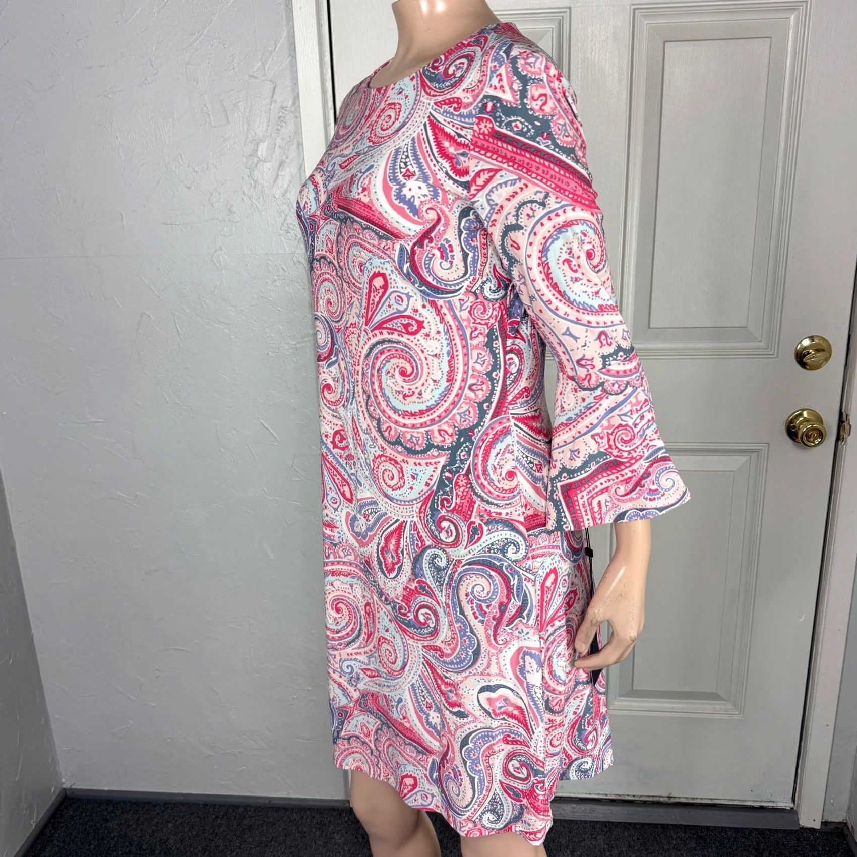 Tommy Hilfiger Tommy Hilfiger Dress 4 Career Pink Polyester Floral Shift Size S / US 4 / IT 40 - 3 Thumbnail