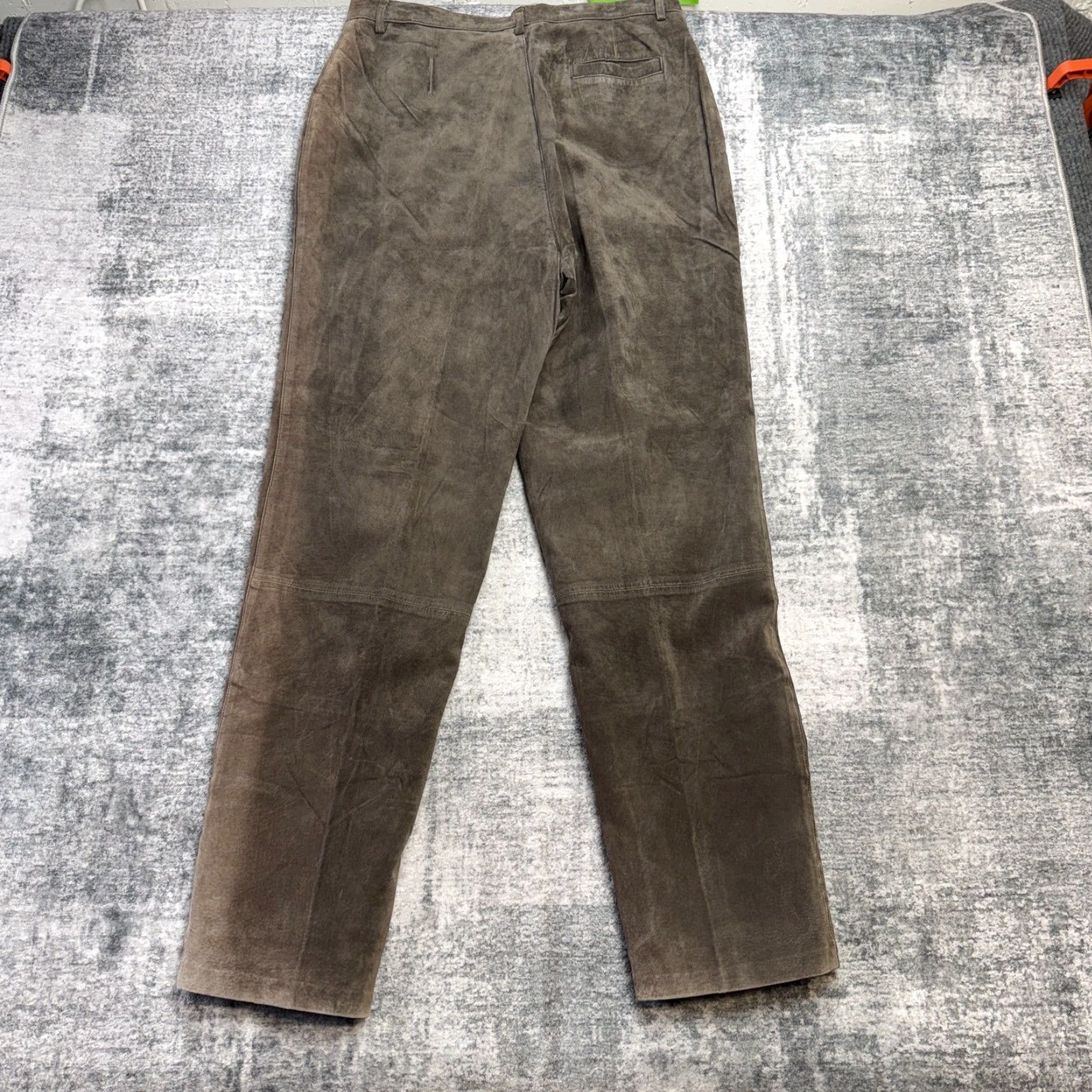 Vintage Sigrid Olsen Leather Pants Womens 14 Brown Suede Straight Trouser Western Boho Denim? Size 36" / US 14 / IT 50 - 6 Thumbnail