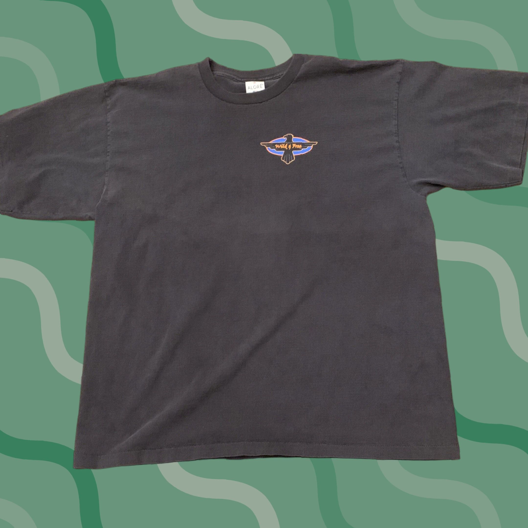 Vintage VINTAGE Alore Shirt Unisex Adults XXL Faded Black Patriotic Bald Eagle America Freedom Americana Size US XXL / EU 58 / 5 - 1 Thumbnail