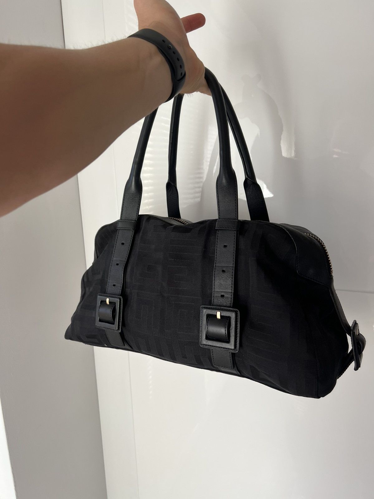 Givenchy Givenchy Black Signature Canvas Leather Boston Monogram Bag Size ONE SIZE - 5 Thumbnail