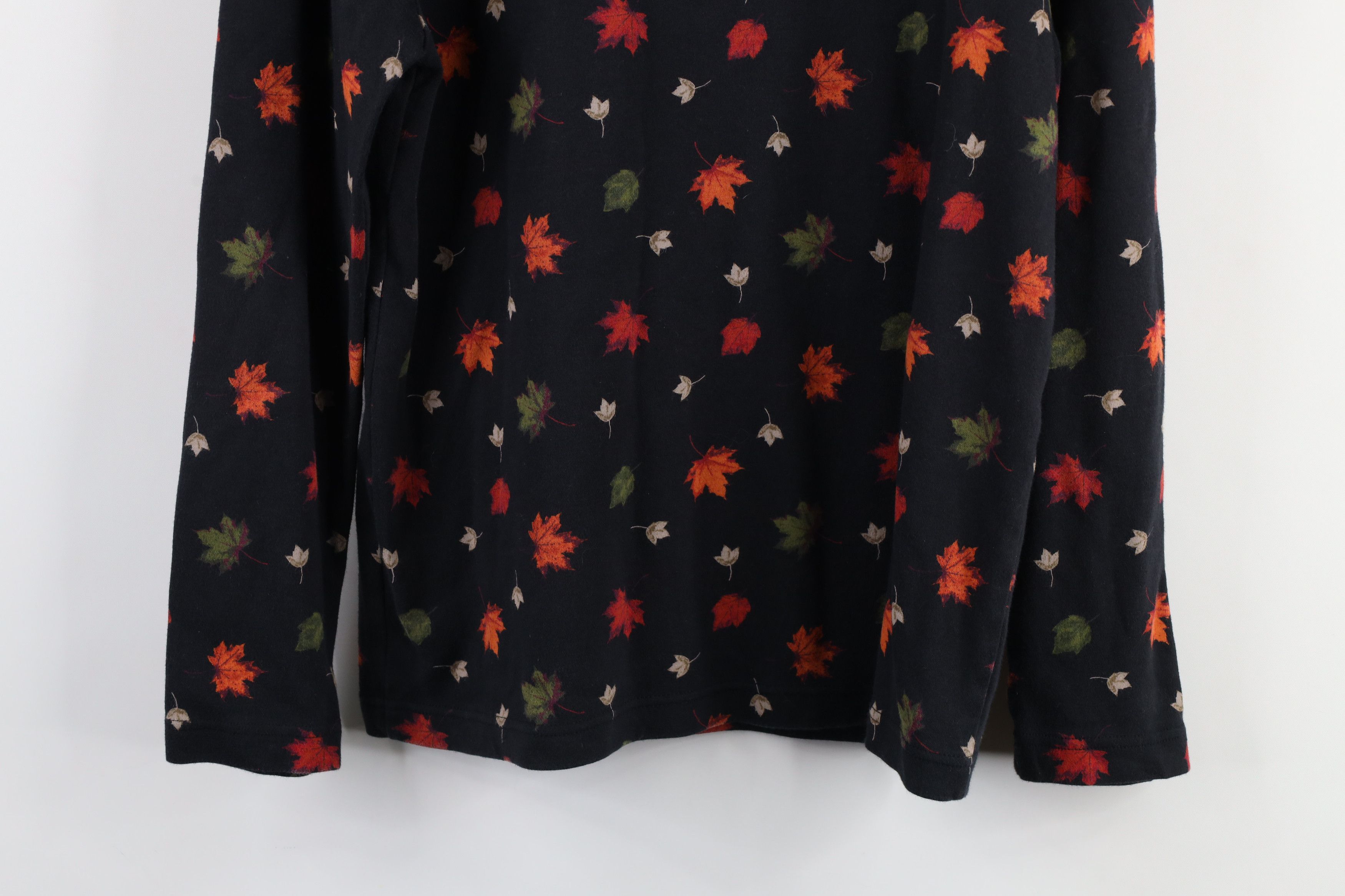 Vintage Vintage 90s Streetwear Nature Fall Leaves Mock Neck T-Shirt Size S / US 4 / IT 40 - 8 Thumbnail
