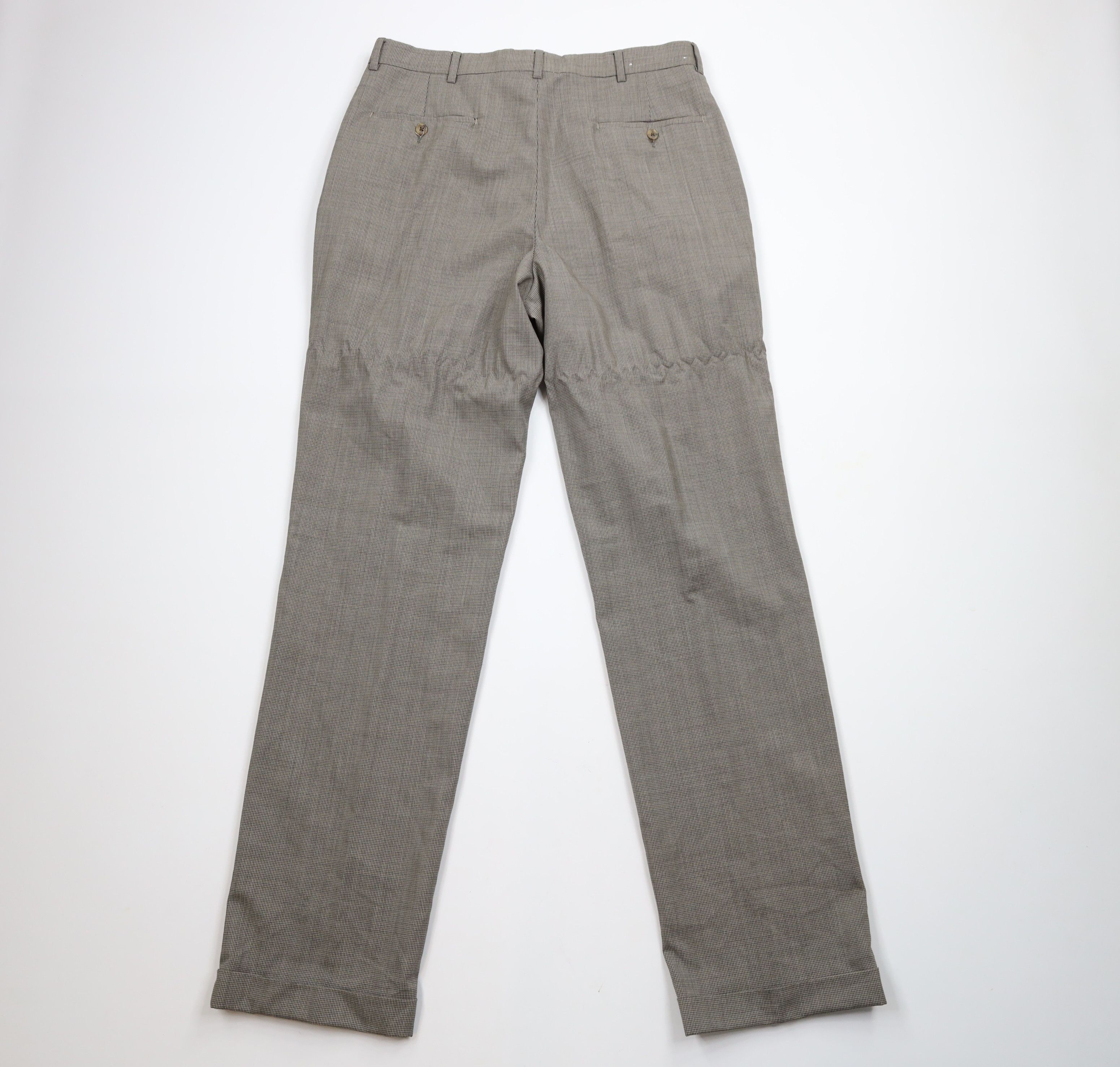 Tommy Hilfiger × Vintage Vintage 90s Tommy Hilfiger Cuffed Houndstooth Chino Pants Size US 34 / EU 50 - 9 Thumbnail