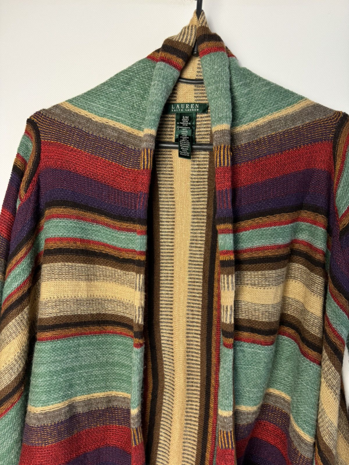 Lauren Ralph Lauren × Vintage Lauren Ralph Lauren Stripes Wool/Linen Cardigan Size S / US 4 / IT 40 - 3 Thumbnail