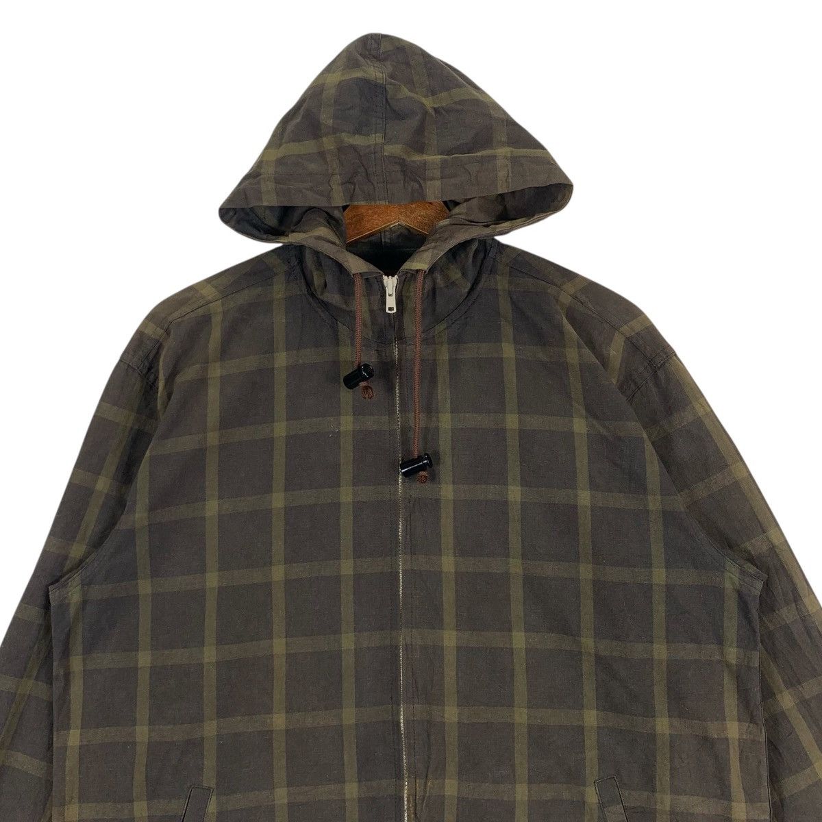 Japanese Brand Vintage Sharkey’s Checkered Jacket Hoodie Size US L / EU 52-54 / 3 - 2 Thumbnail