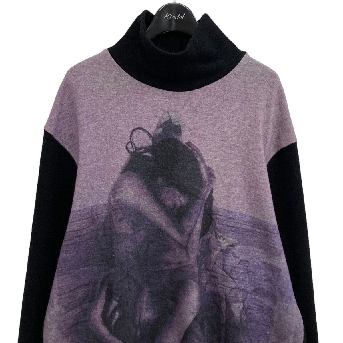 Yohji Yamamoto PPHM SPECIAL SOFT WOOLLEN INKJET Turtle Turtle neck knit Size US L / EU 52-54 / 3 - 3 Thumbnail
