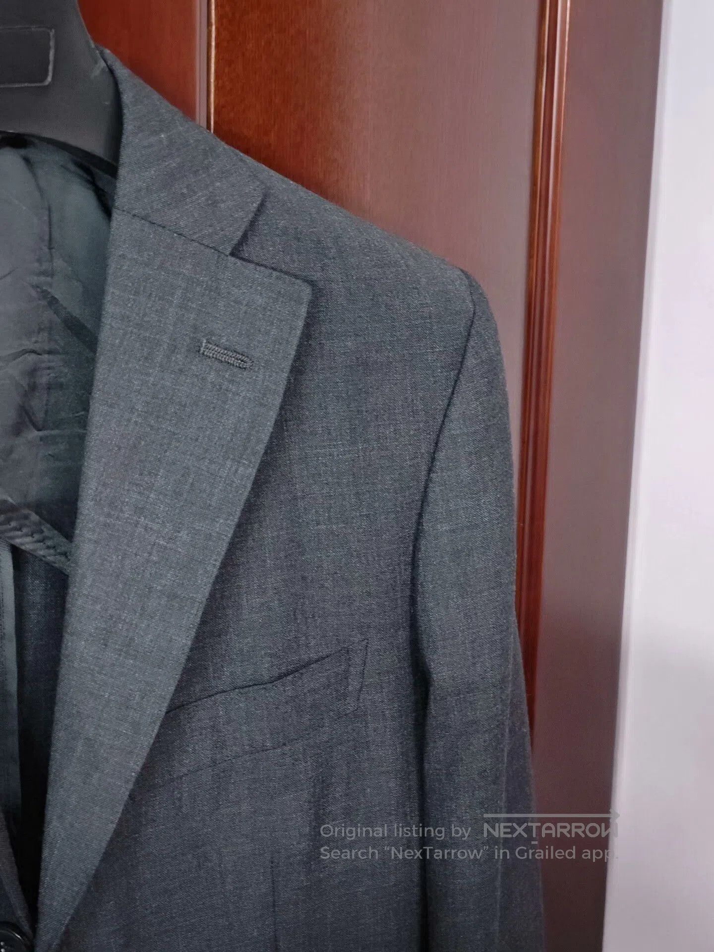 Loro Piana Italian Custom Gray Wool Blazer. Size US M / EU 48-50 / 2 - 2 Thumbnail
