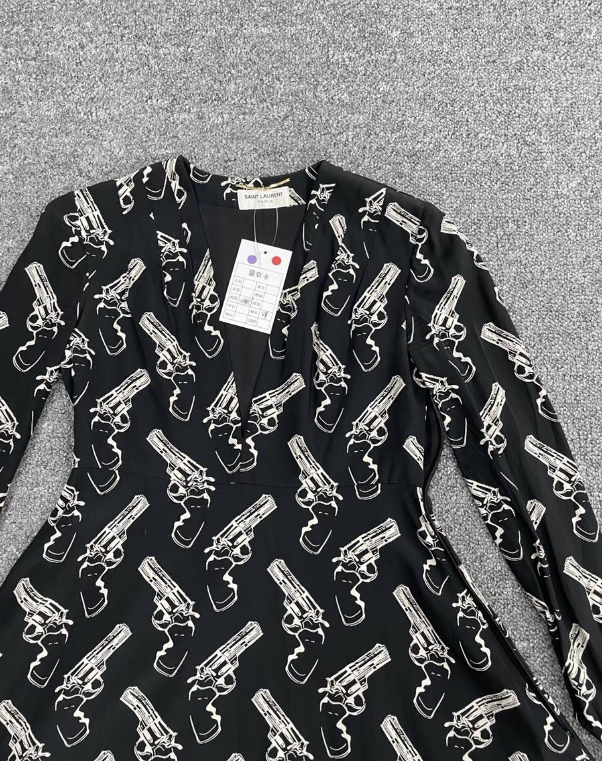 Saint Laurent Paris Saint Laurent SLP Printed Dress K12 Size XS / US 0-2 / IT 36-38 - 2 Thumbnail