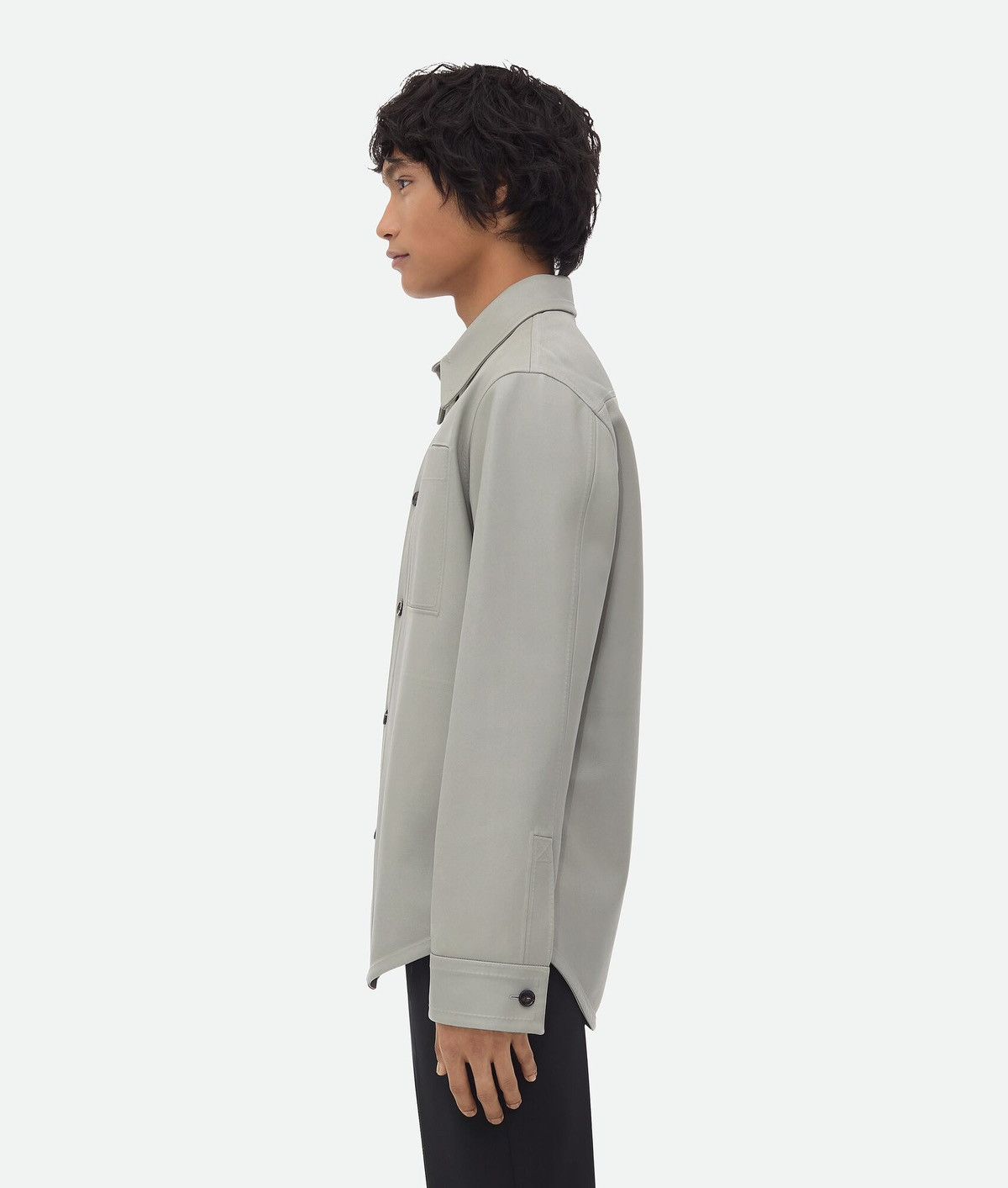 Bottega Veneta 💥$9.6 VALUE💥 Bonded Leather Shirt Jacket Size US S / EU 44-46 / 1 - 2 Thumbnail