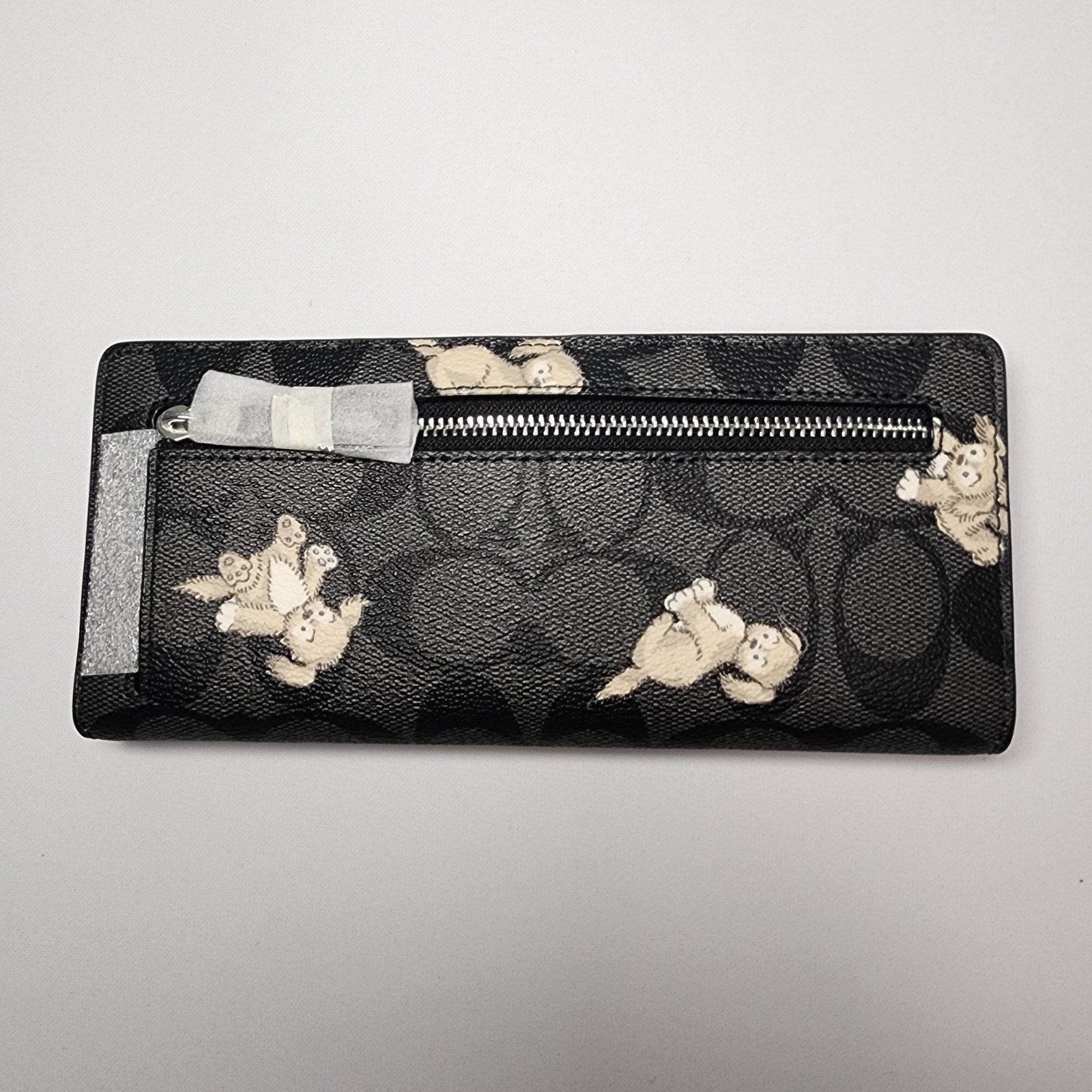 Coach NWT Coach CC927 Creatures Happy Dog Slim Black Wallet v3 Size ONE SIZE - 2 Thumbnail