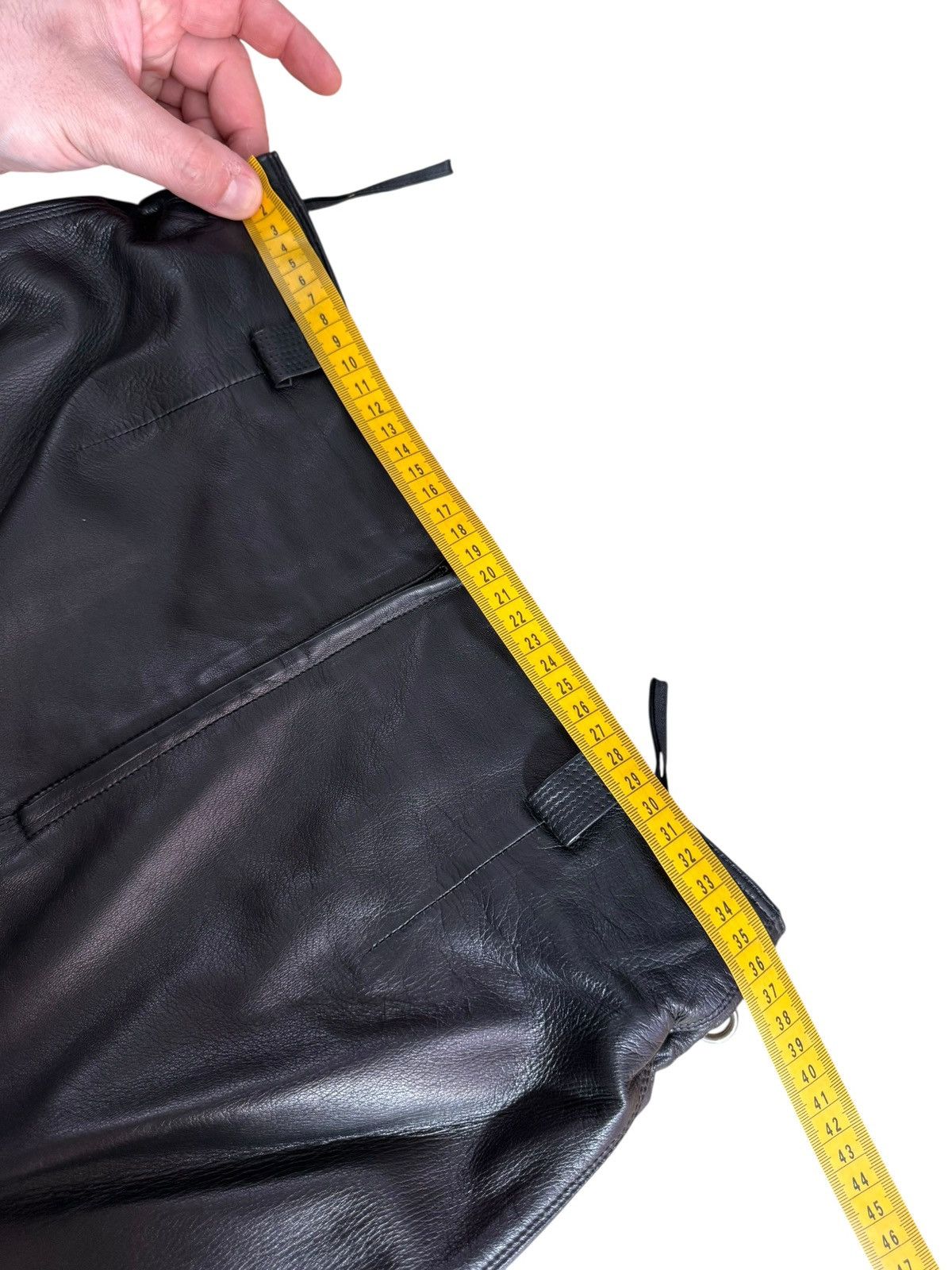 Versace Gianni Versace SS 94 leather Medusa safety pin mini skirt Size 27" / US 4 / IT 40 - 9 Thumbnail