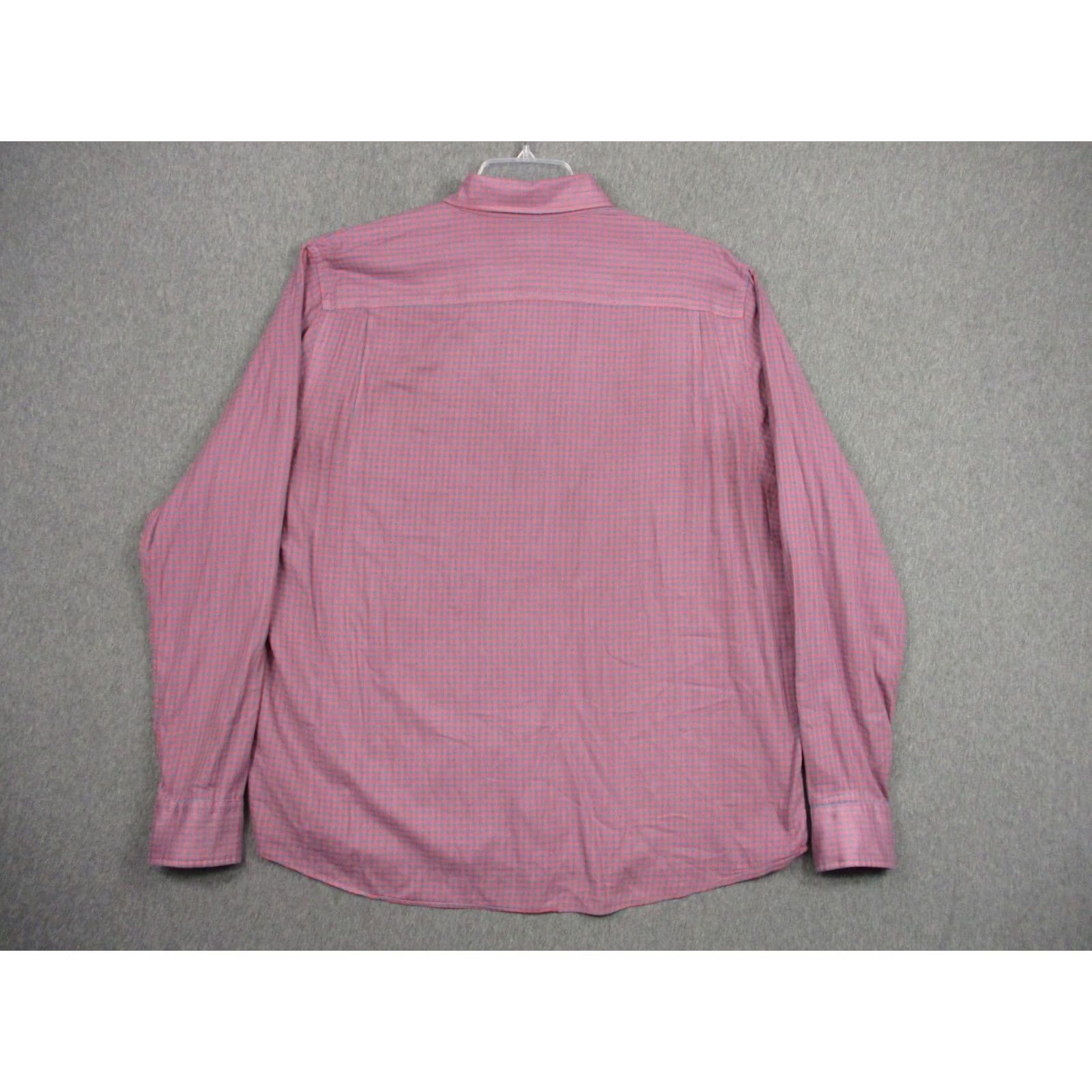 Faherty Faherty Shirt Mens XL Pink Blue Check Stretch Button-Down Long Sleeve Casual Shirt Size US XL / EU 56 / 4 - 5 Thumbnail