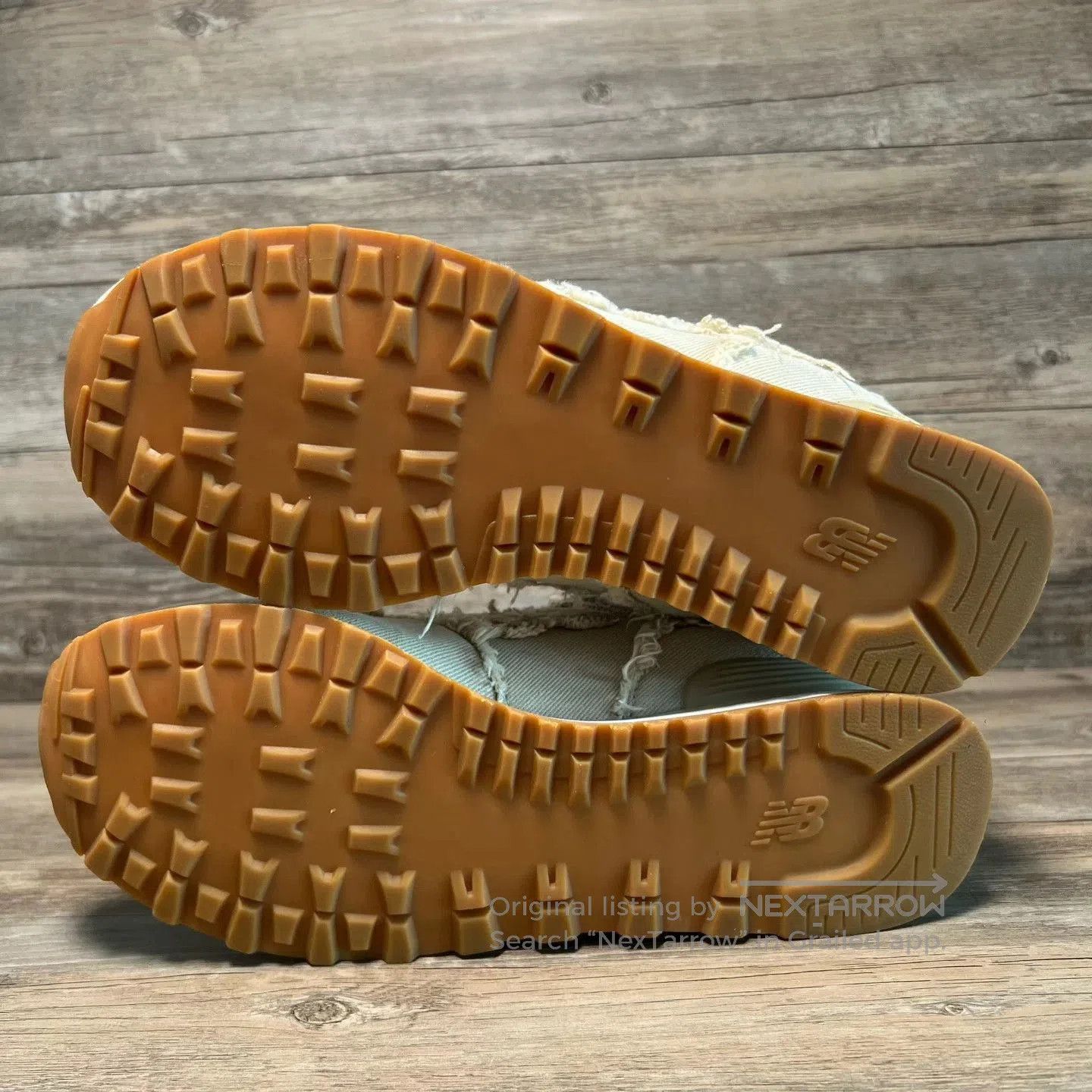 Miu Miu Beige Frayed Detail Low-Top Sneakers Size 8. Size US 8 / EU 41 - 6 Thumbnail