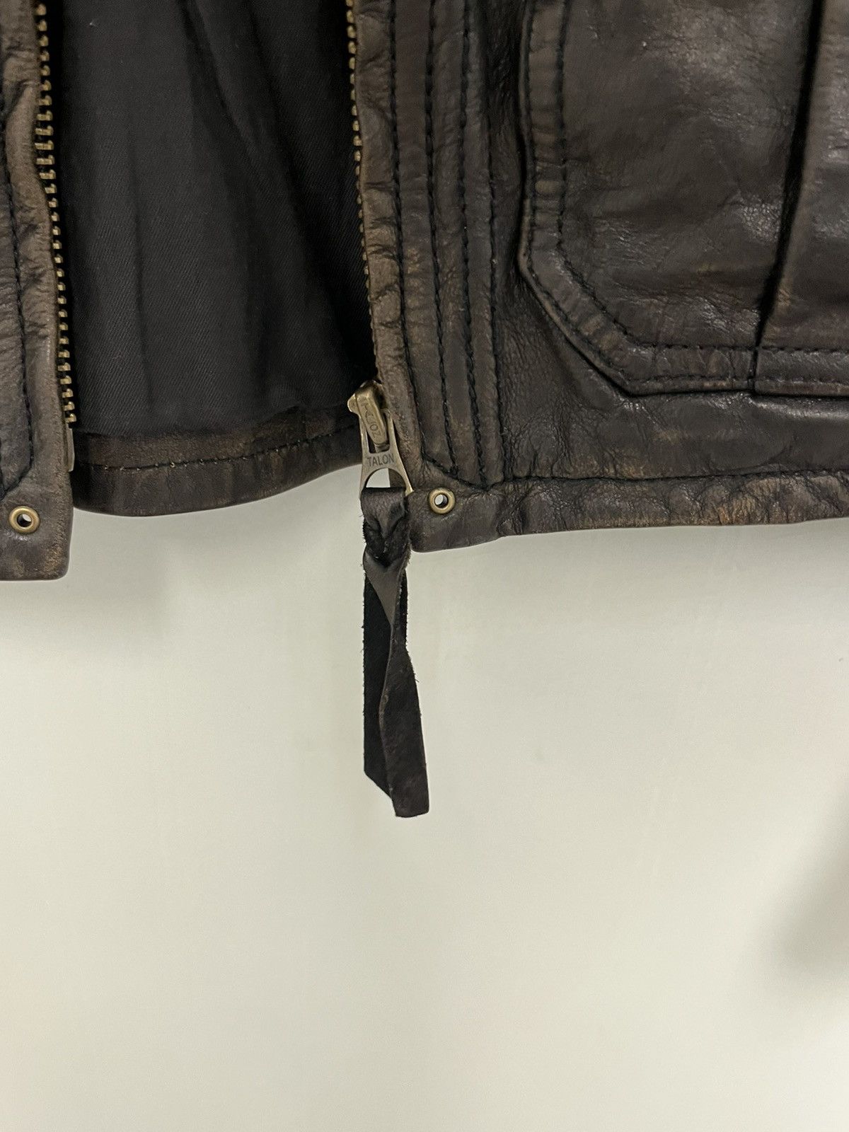 Ralph Lauren Distressed leather jacket. Small Size S / US 4 / IT 40 - 7 Thumbnail