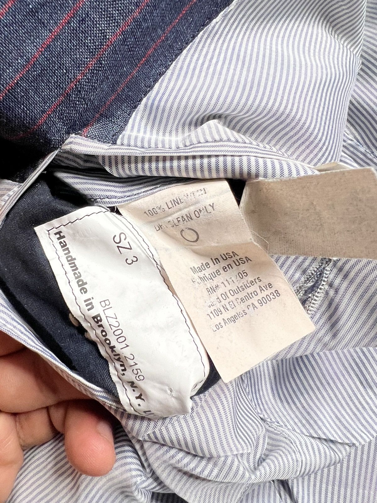 Band Of Outsiders Band Of Outsiders Hand Tailored MOP buttons Linen Blazer Size US L / EU 52-54 / 3 - 9 Thumbnail