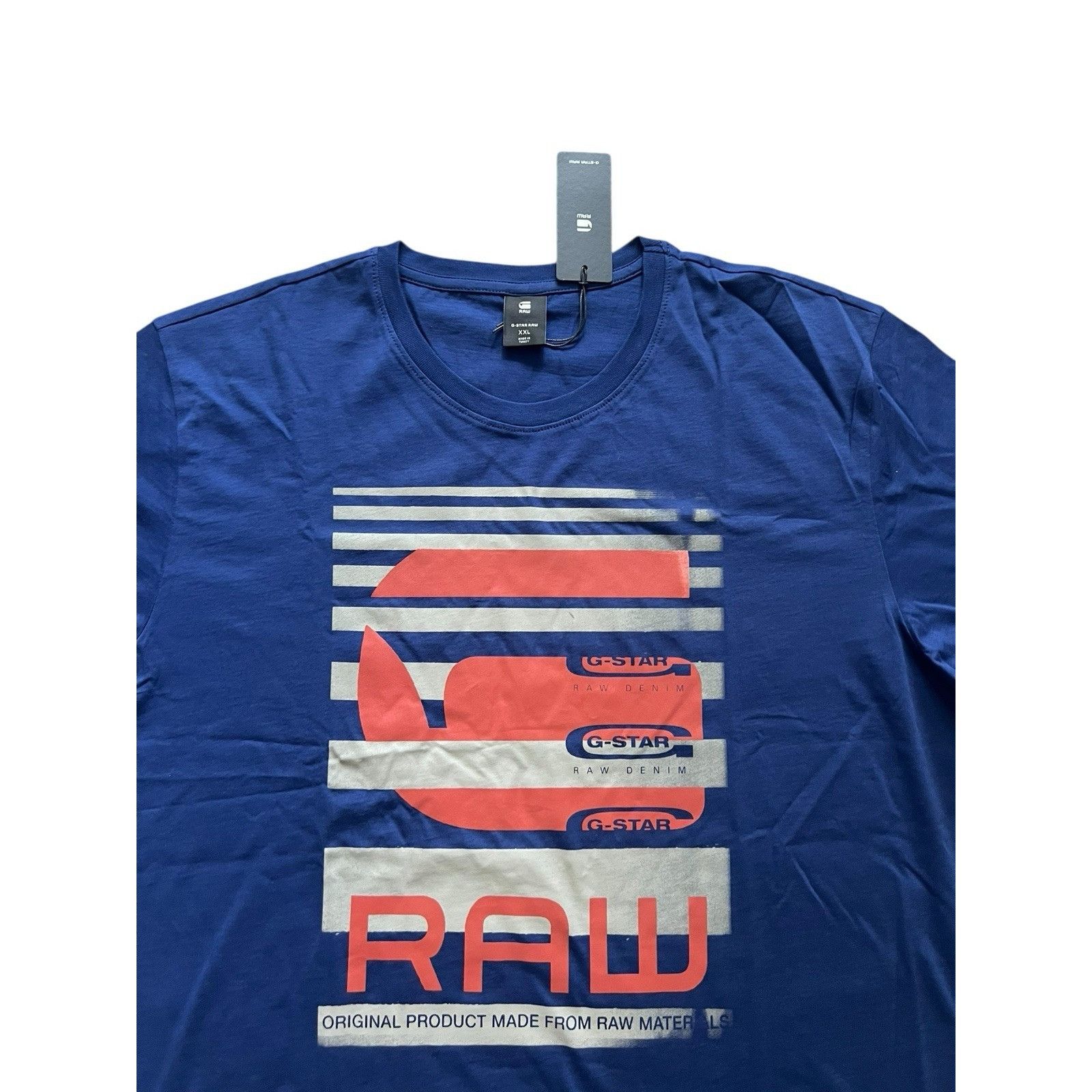 G-Star G-Star Raw Mens Faded Burger T-Shirt Bullpen Blue Size 2XL Size US XXL / EU 58 / 5 - 2 Thumbnail