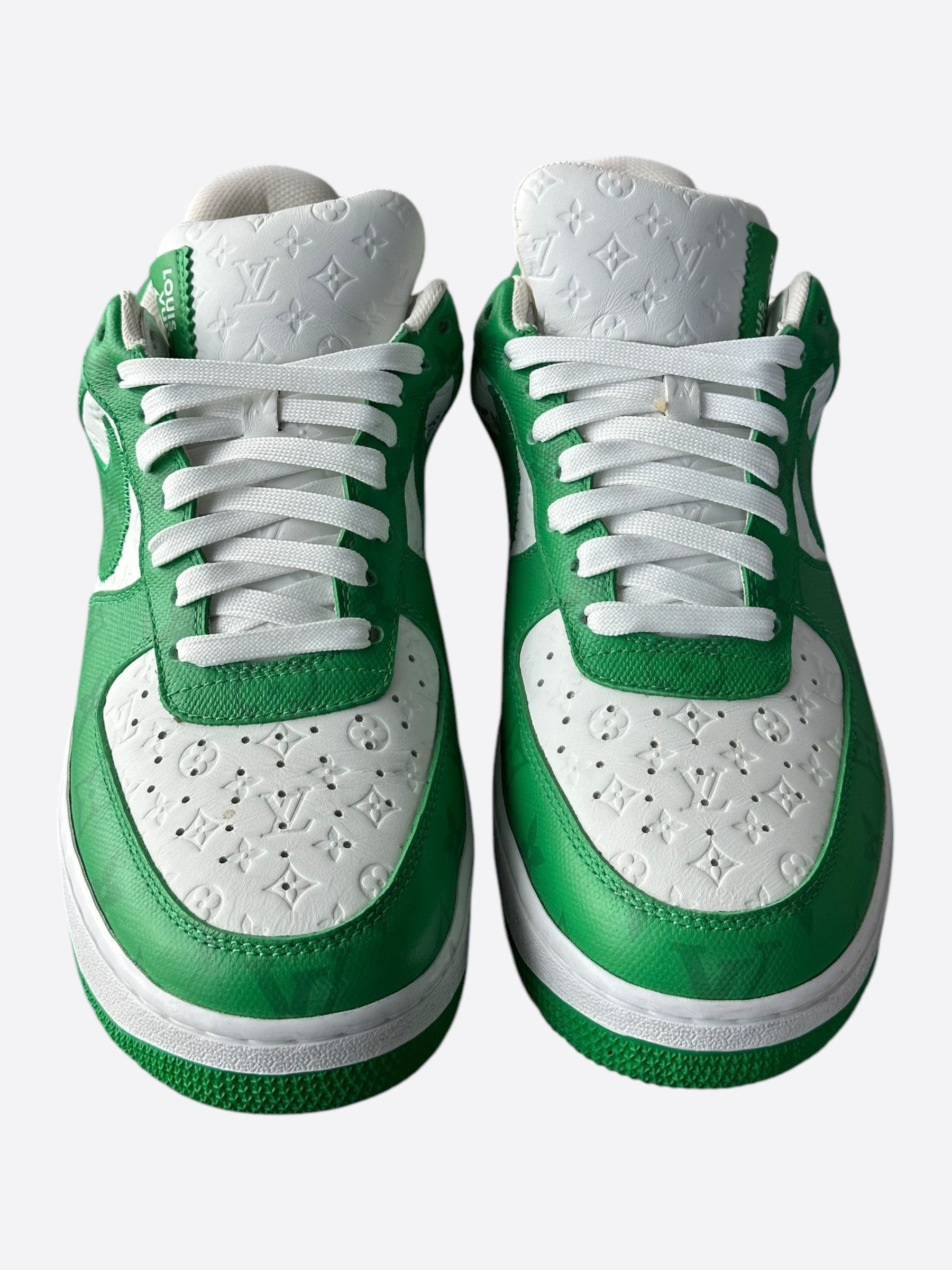 Louis Vuitton × Nike Louis Vuitton Nike Green & White Monogram Air Force 1 Size US 9 / EU 42 - 2 Thumbnail