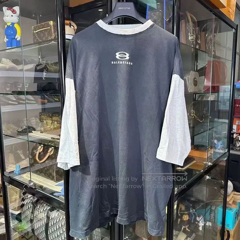 Balenciaga Balenciaga Skiing Circle Black and Grey Short Sleeve Size US M / EU 48-50 / 2 - 1 Thumbnail