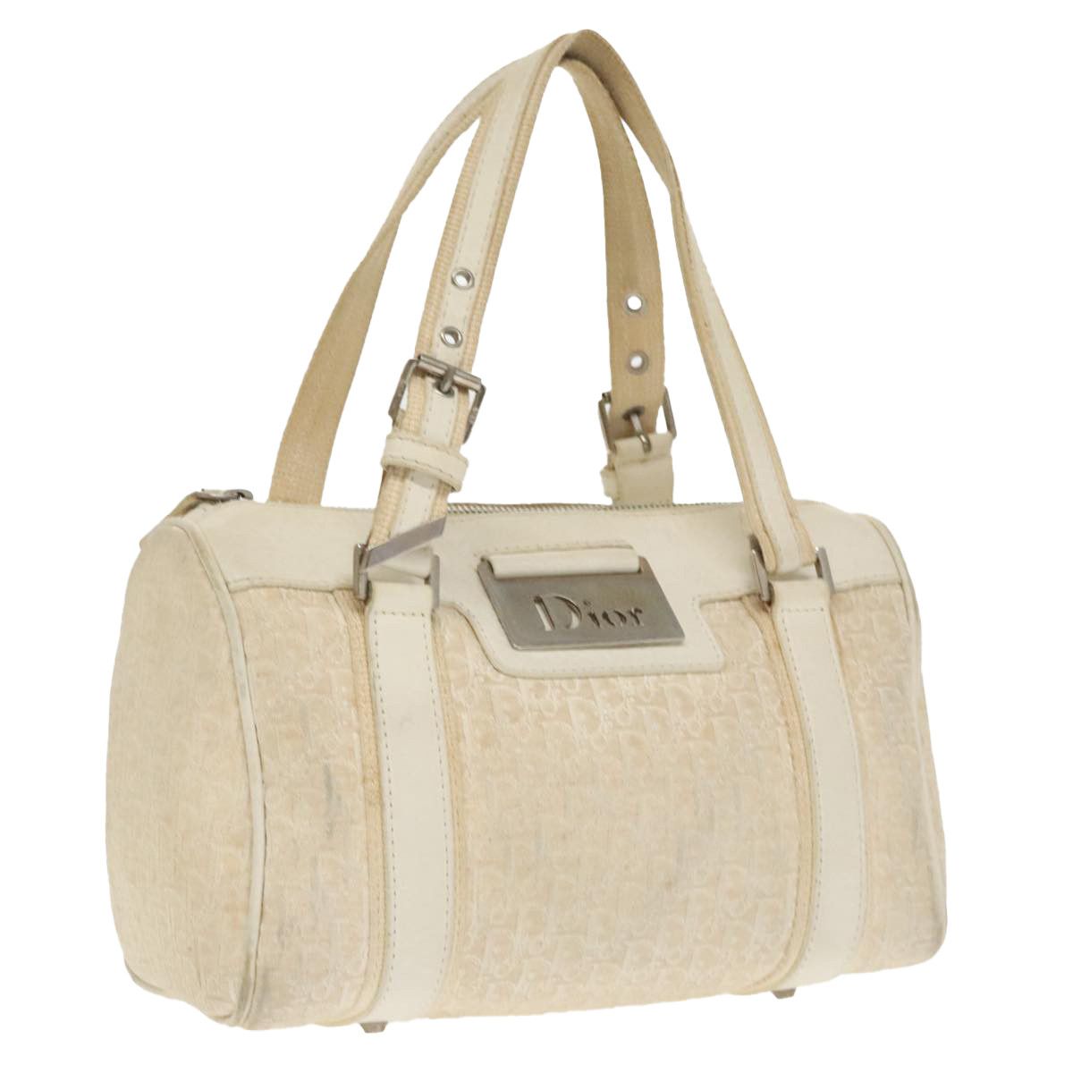 Trotter Beige Canvas Handbag (Pre-Owned)