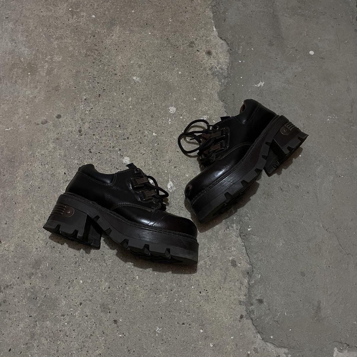 New Rock Vintage gordon jack platform leather shoes Size US 7 / EU 40 - 2 Thumbnail