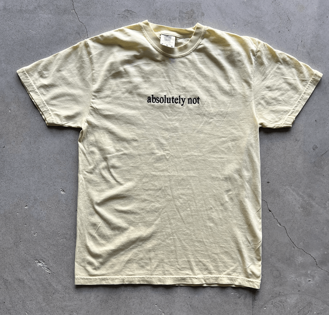 Prolific Absolutely Not 100% Cotton Tshirt Embroidered Size US L / EU 52-54 / 3 - 3 Thumbnail