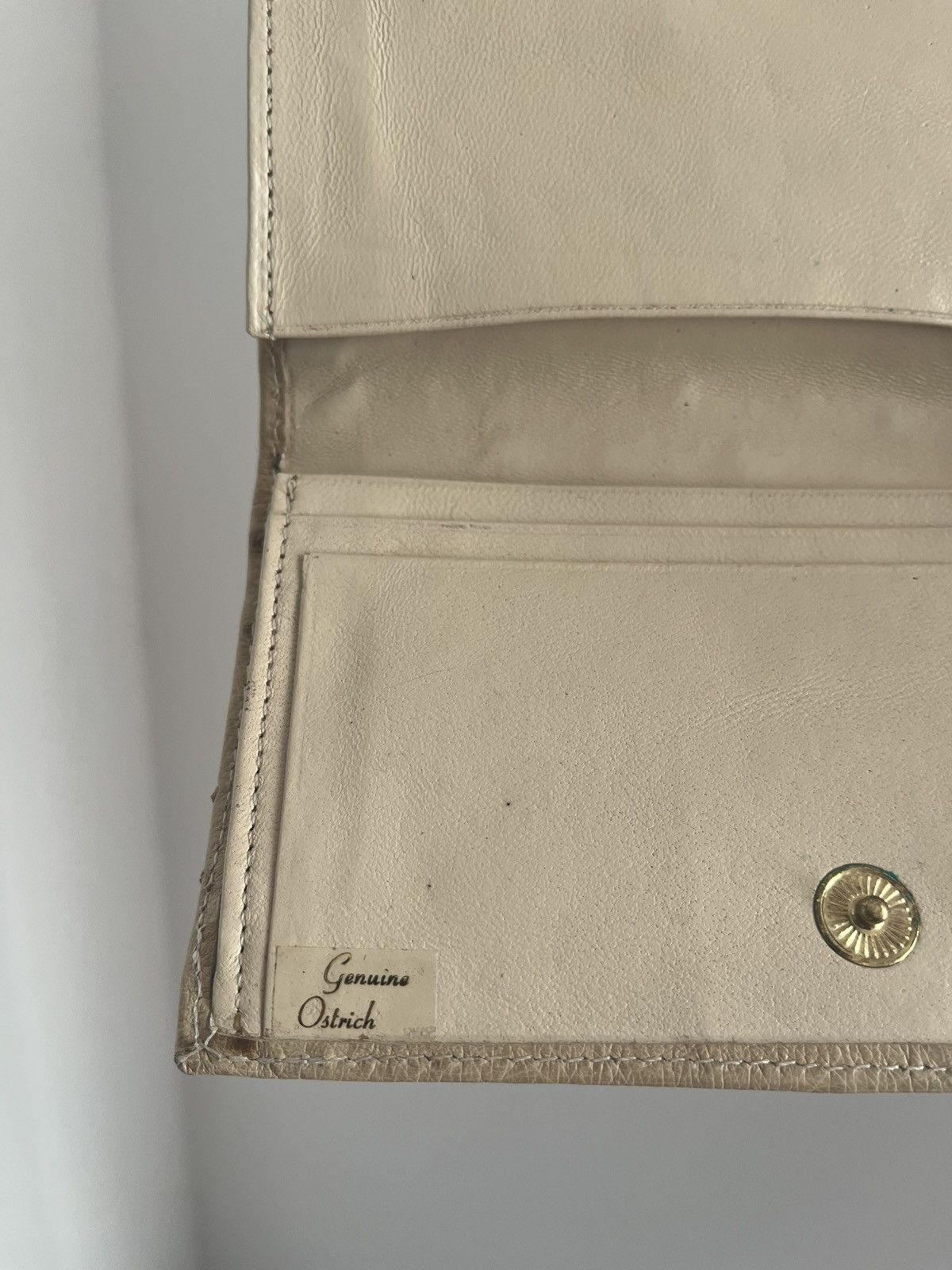 Vintage Long wallet ostrich Leather Y2k junya watanabe style