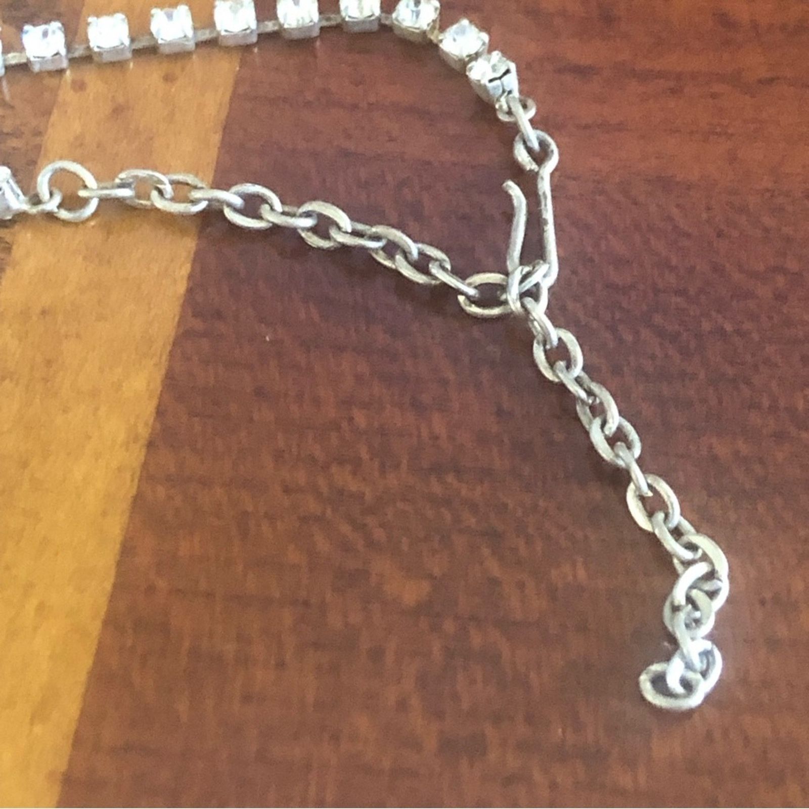 Vintage Vintage single row clear prong rhinestone choker necklace Size ONE SIZE - 10 Thumbnail