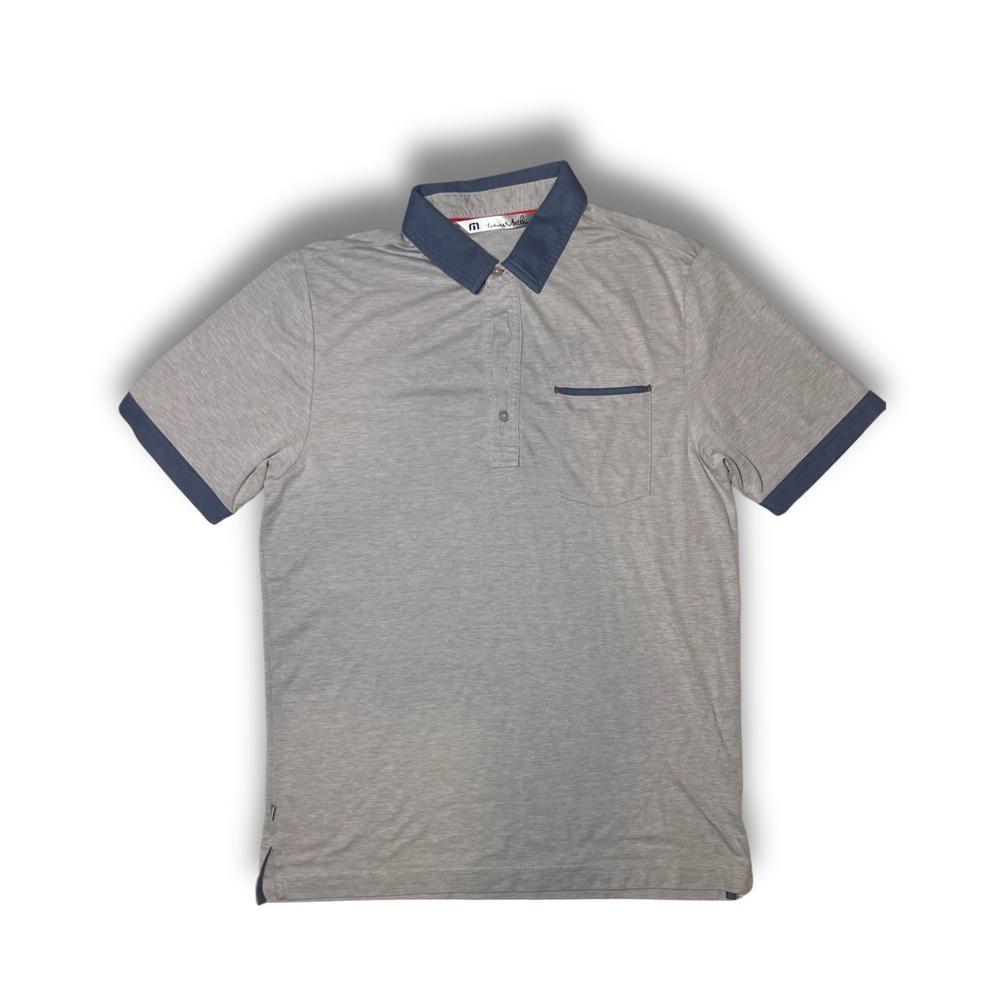TravisMathew Travis Mathew Mens Polo Shirt Gray/Blue Size M Stylish & Com Size US M / EU 48-50 / 2 - 2 Thumbnail