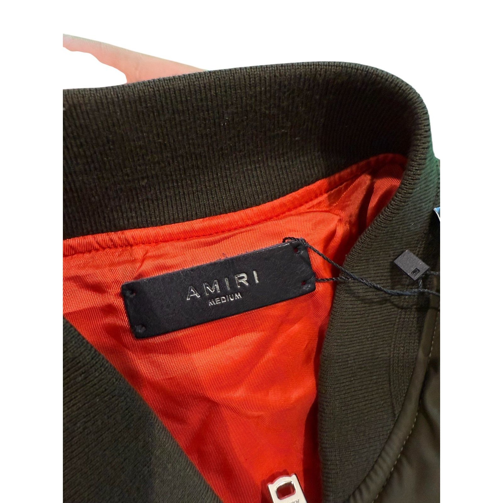 Amiri Amiri Bone Olive Bomber Jacket Size US M / EU 48-50 / 2 - 2 Thumbnail