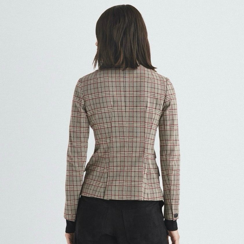 Rag Bone Slade Plaid Italian Cotton Blazer NWT size 12