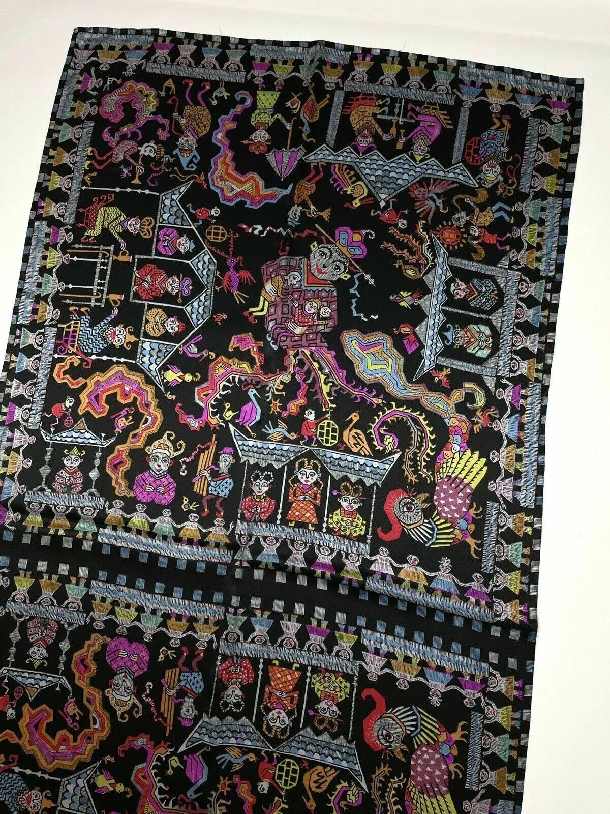 Other Fabric Hand Made Switzerland Pure Silk Printed Scarf Size ONE SIZE - 4 Thumbnail
