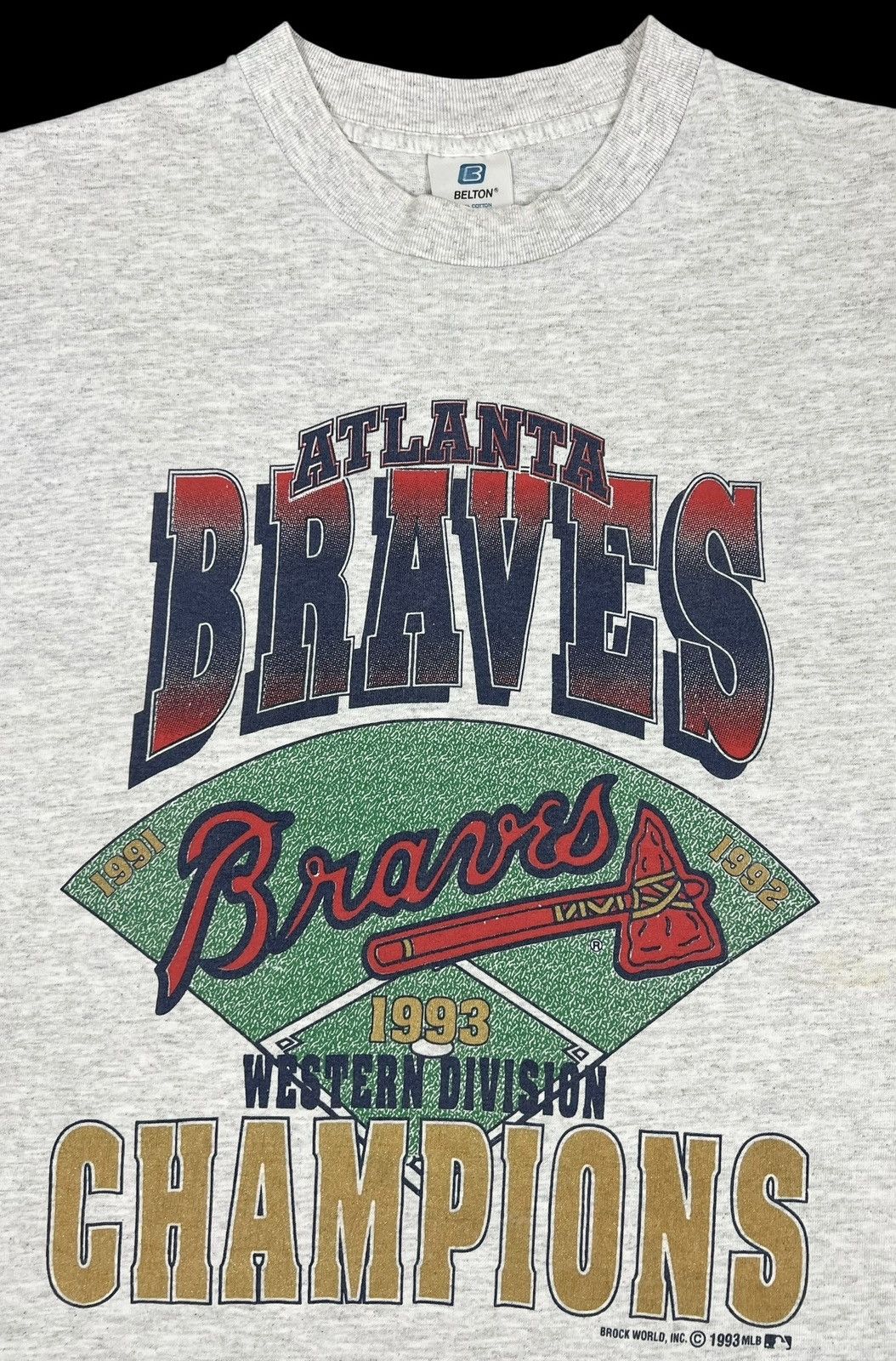MLB 90s Vintage Atlanta Braves Tee Size US L / EU 52-54 / 3 - 3 Thumbnail