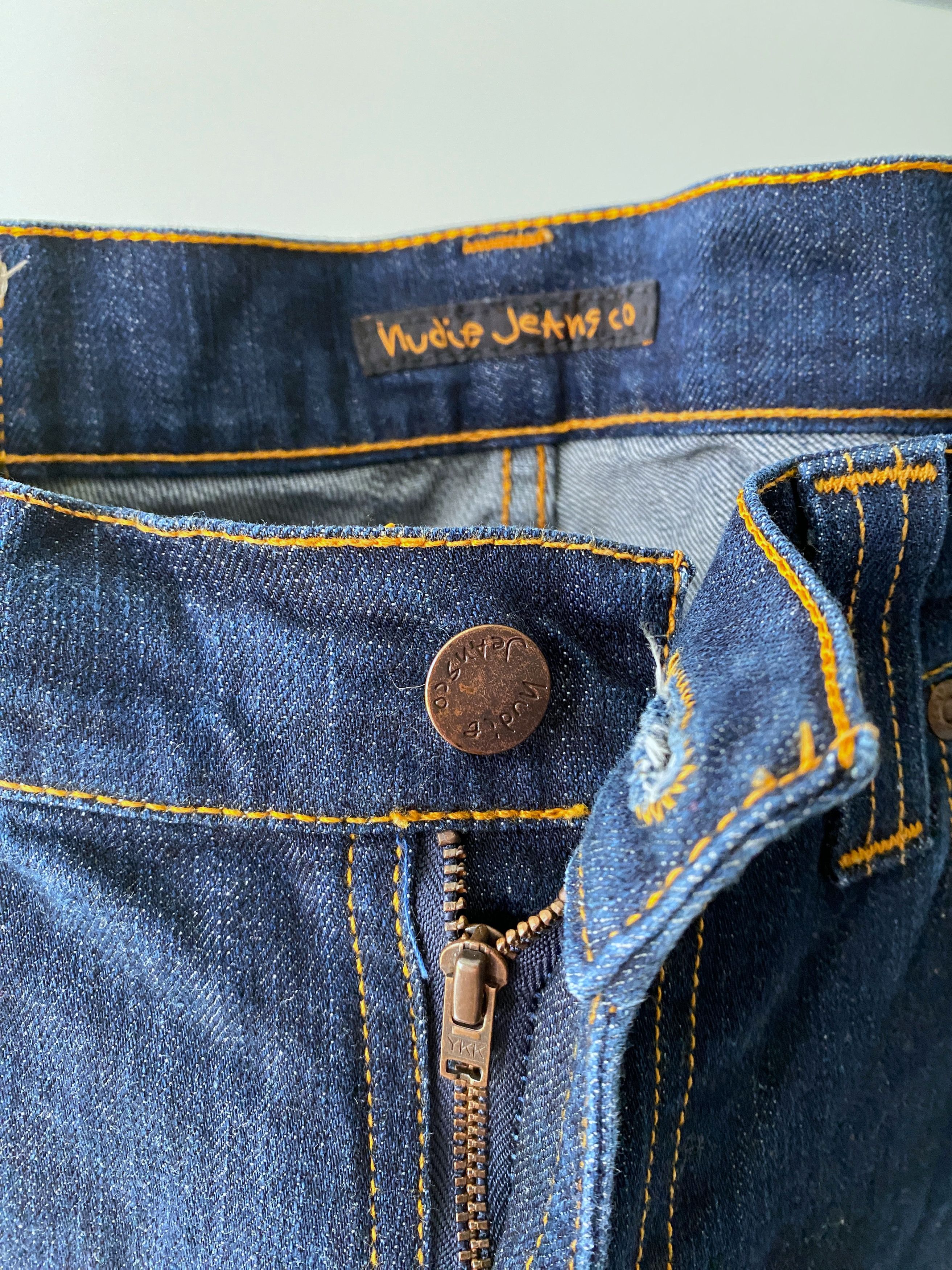 Denime × Nudie Jeans Nudie Jeans Thin Finn Org Dry Ecru Embo Denim jeans s W32 32 Size US 32 / EU 48 - 3 Thumbnail