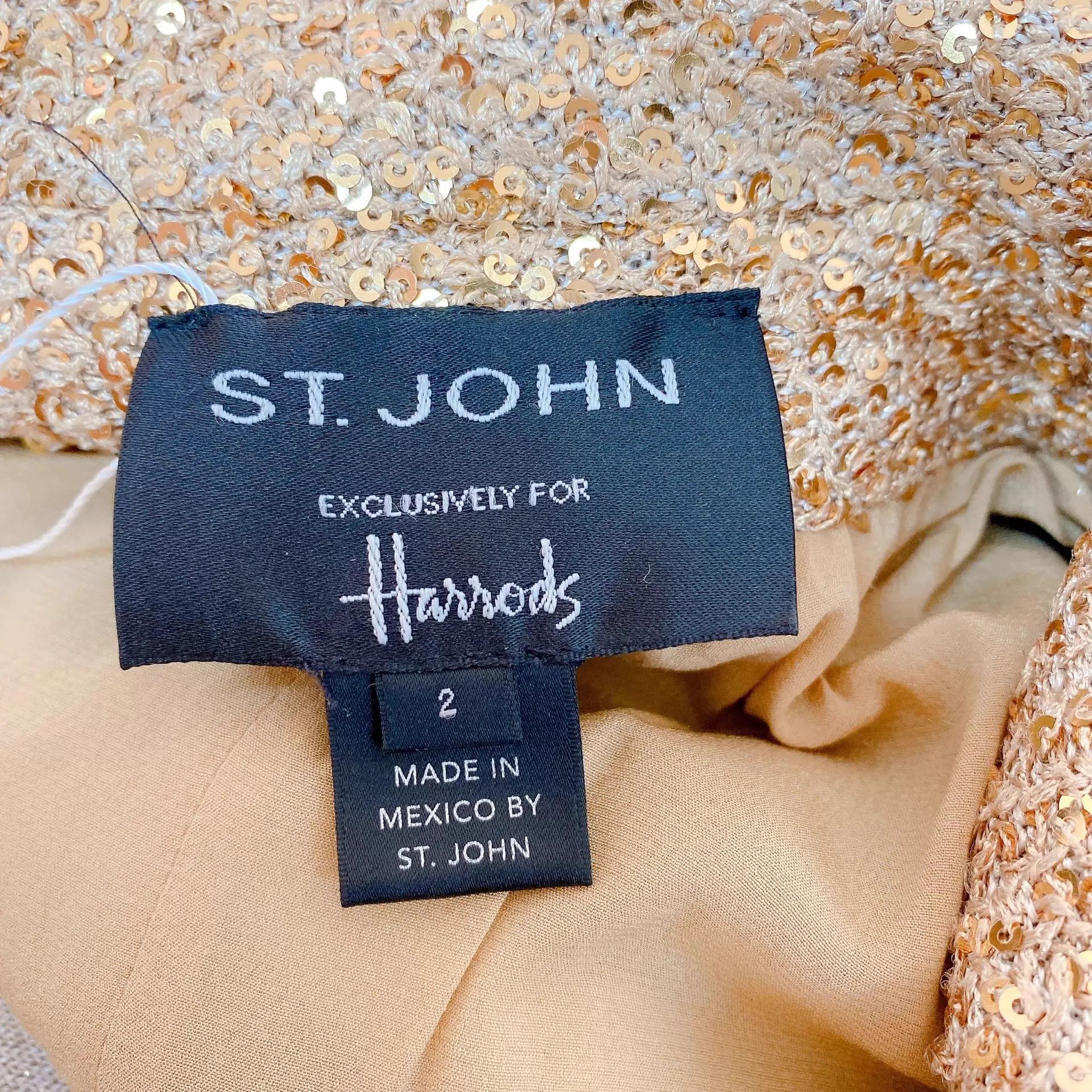 St. John St.John gold sequin pre-owned women's coat Size XS / US 0-2 / IT 36-38 - 6 Thumbnail