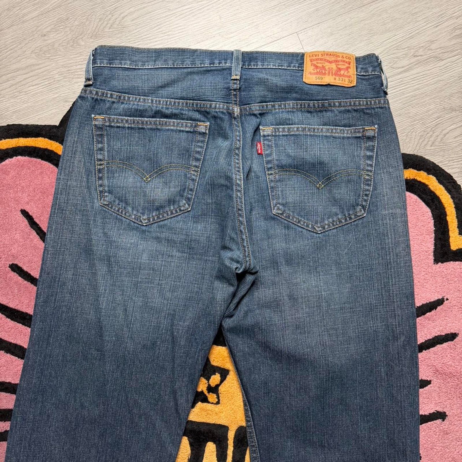 Levi's Levi’s Strauss 569 Loose Straight Denim Jeans Size 33x32 Size US 33 - 8 Thumbnail