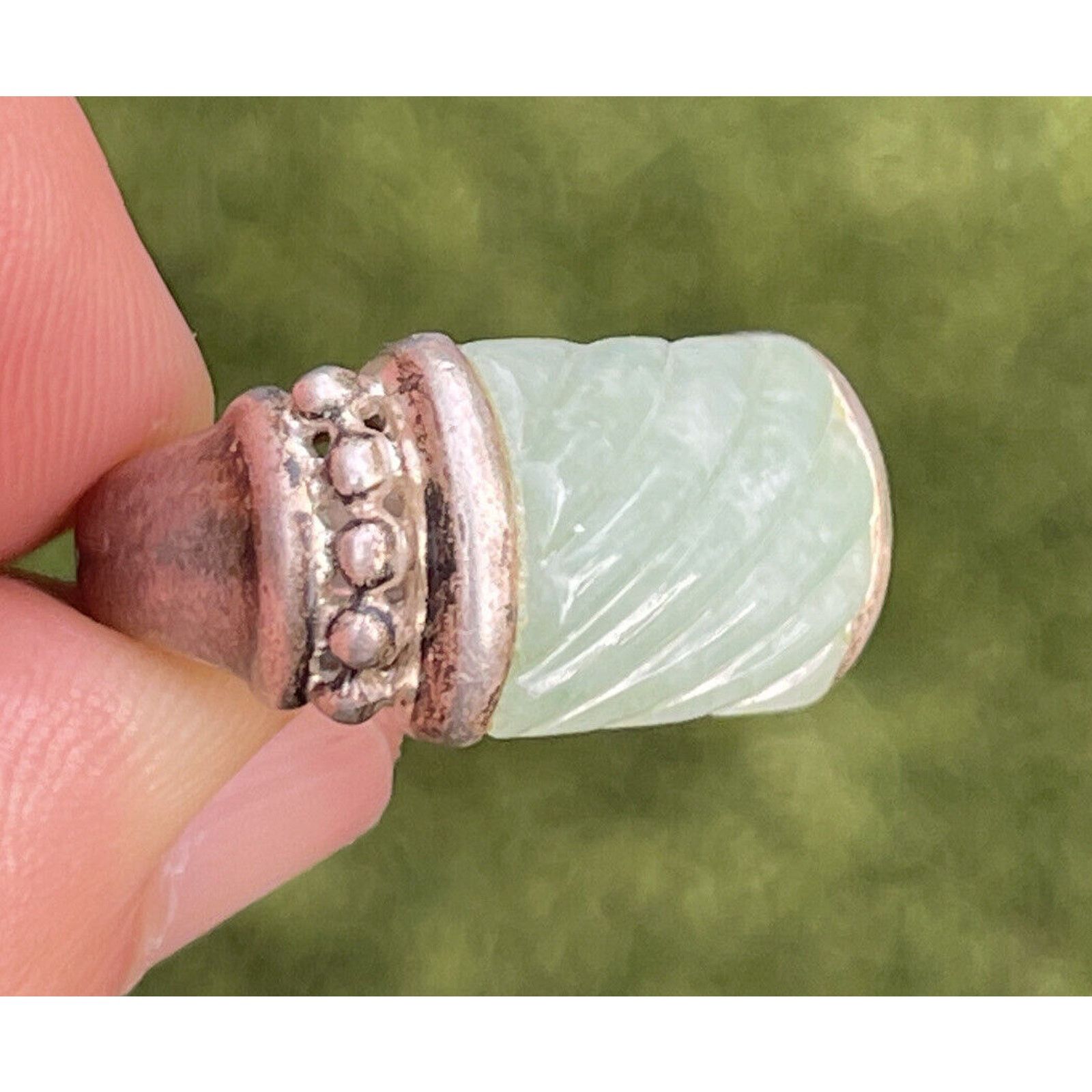 Vintage Judith Ripka Sterling Silver Ring 925 Size 6 Band Jade Size ONE SIZE - 11 Thumbnail