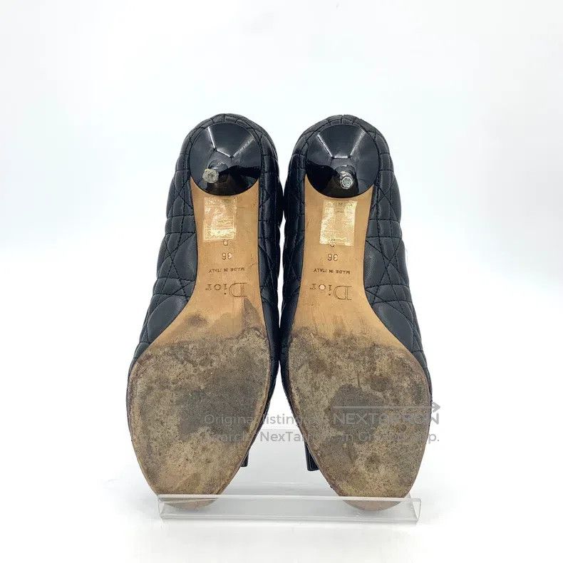 Dior Dior Black diamond bow round toe thin heel high heels Size US 5.5 / IT 35.5 - 5 Thumbnail