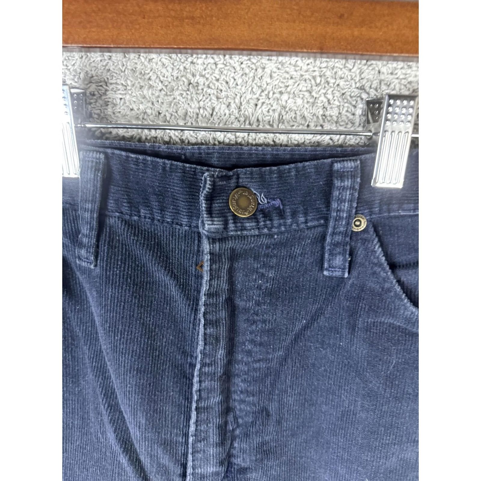 Wrangler VINTAGE Wrangler Corduroy Chino Pants Mens 31x32 Blue Regular Fit USA 82660NV Size US 31 - 4 Thumbnail