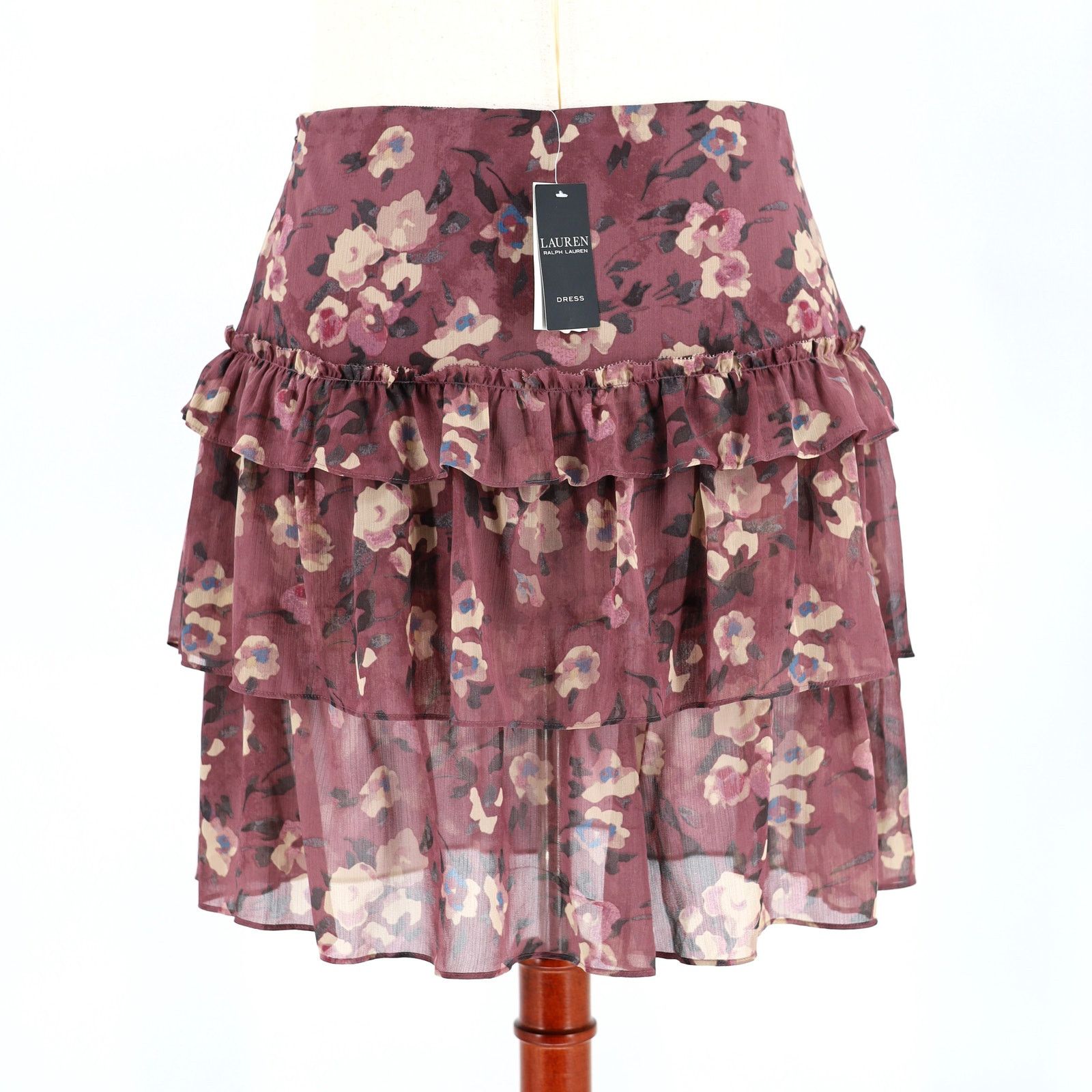 Ralph Lauren Ralph Lauren Women Purple Boho Ruffled Tiered Skirt Size 16 Size 38" / US 16 / IT 52 - 5 Thumbnail