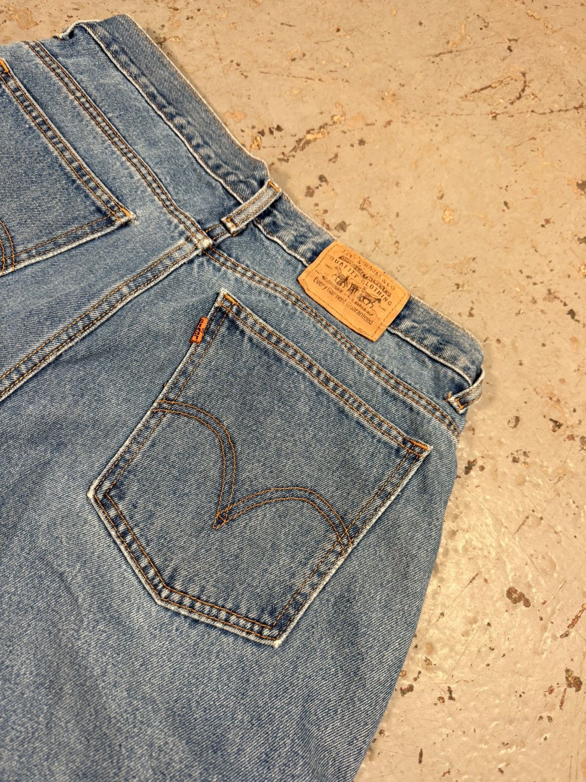 Levi's Vintage 1970s Orange Tag Levis Distressed Denim Size US 32 / EU 48 - 2 Thumbnail