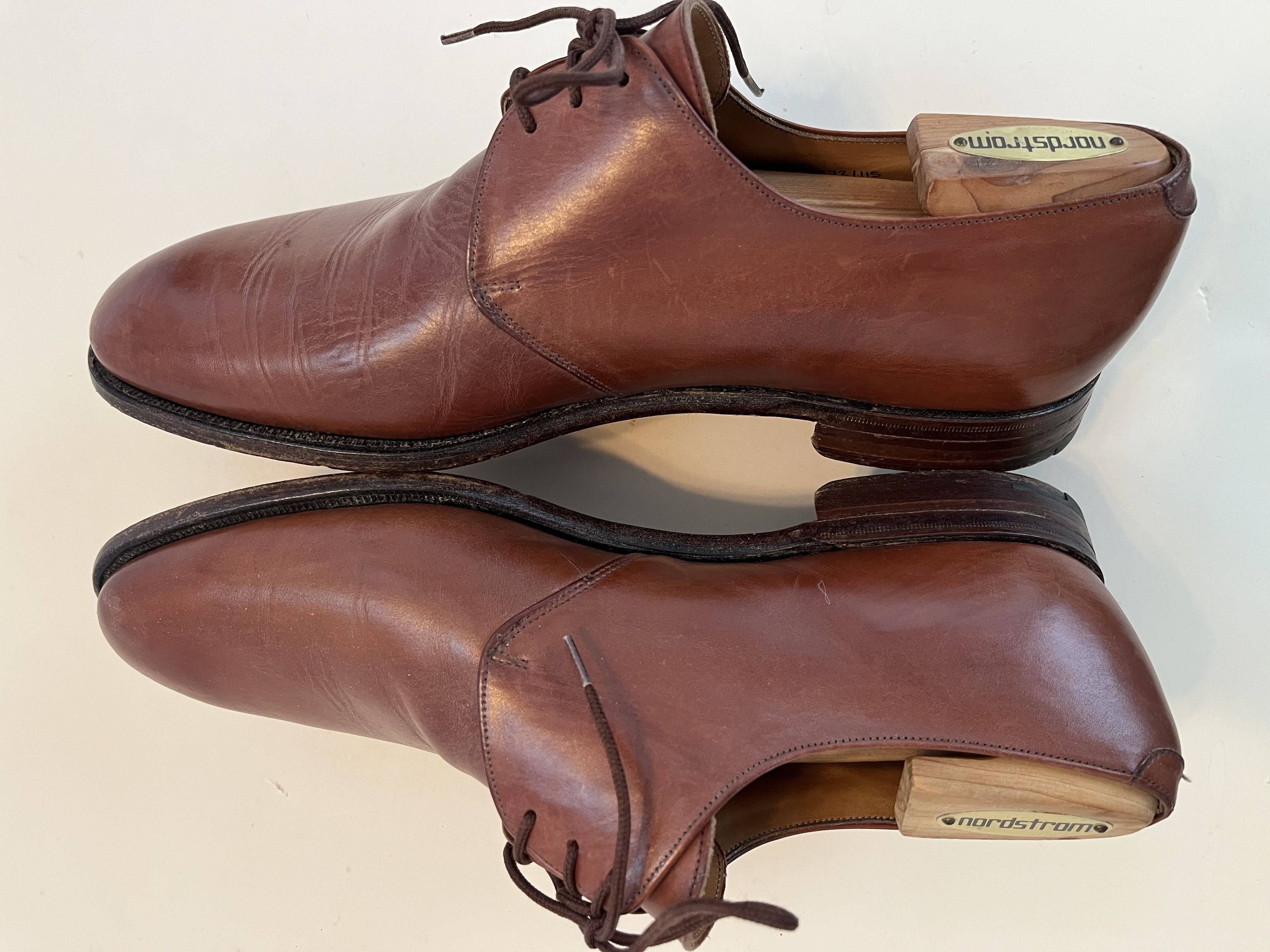 Brooks Brothers × Peal And Co Plain-Toe Tan-Brown Derbys Size US 10 / EU 43 - 8 Thumbnail