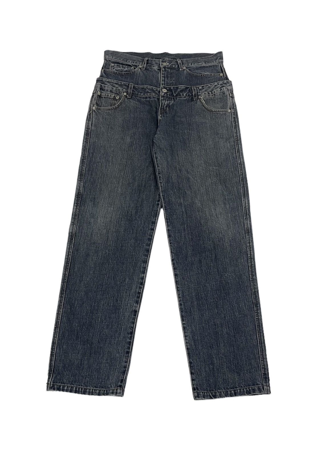 Japanese Brand × PPFM Thx Japan Double Waist Jeans 10 Pockets Size US 33 - 3 Thumbnail