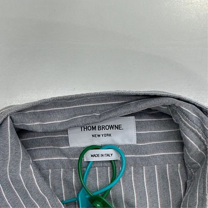 Thom Browne Thom Browne Gray Striped Long Sleeve Shirt -2507 Size US S / EU 44-46 / 1 - 7 Thumbnail