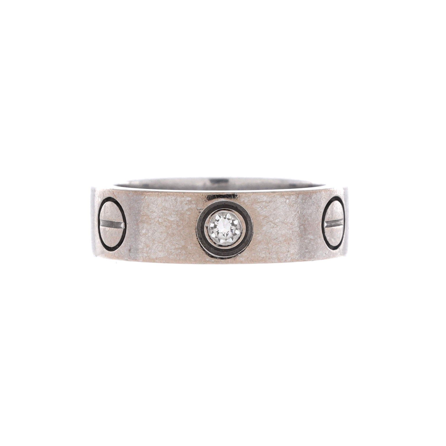 Cartier Love 3 Diamonds Band Ring Size ONE SIZE - 1 Thumbnail