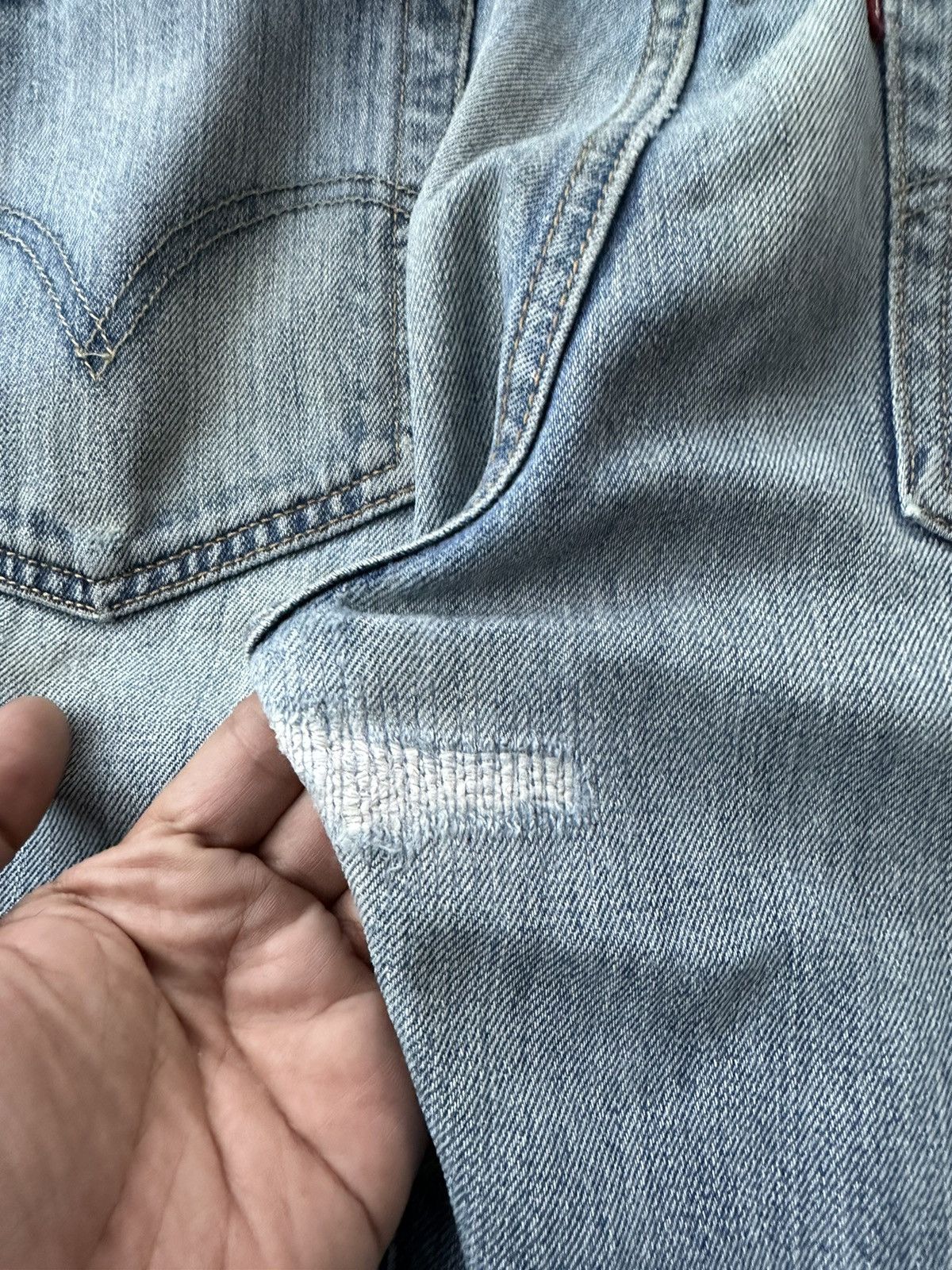 Levi's Vintage Levis 501 Blue Washed Faded Denim 32x32 D467 Size US 32 / EU 48 - 7 Thumbnail