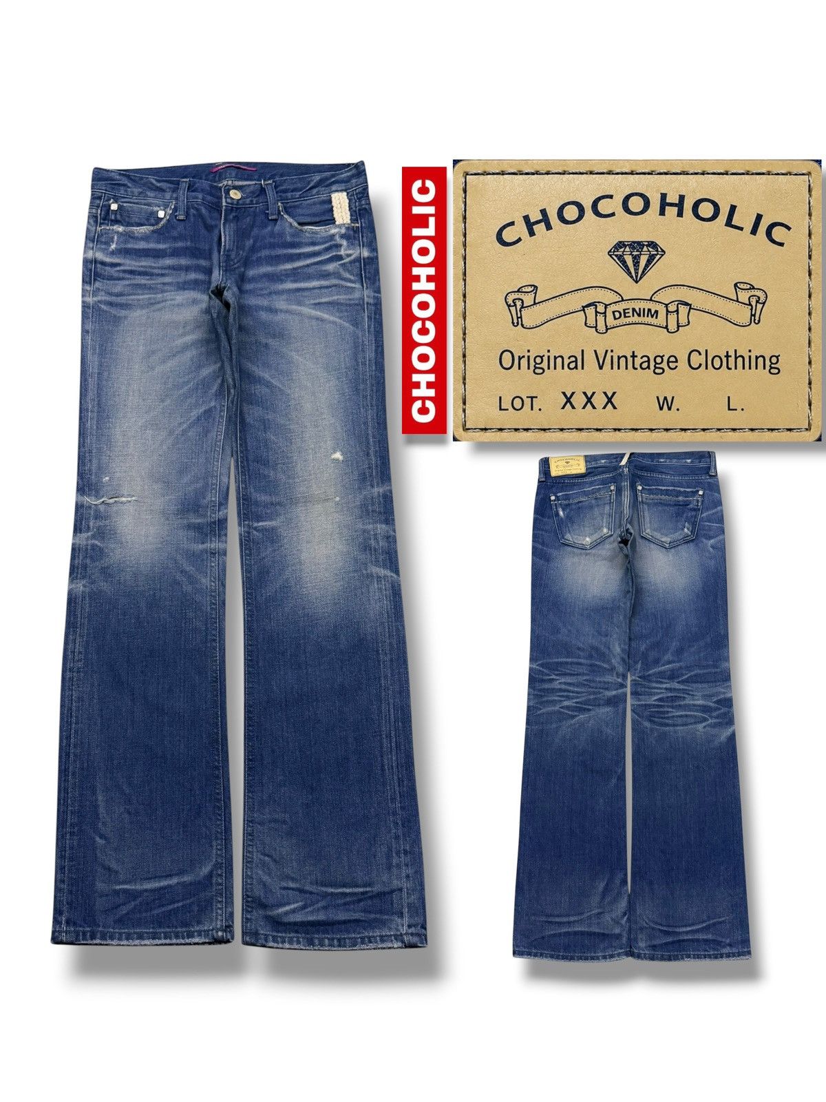 Japanese Brand Vintage CHOCOHOLIC Japanese Denim Jeans | Slim Bootcut | W29 Size 29" - 1 Thumbnail